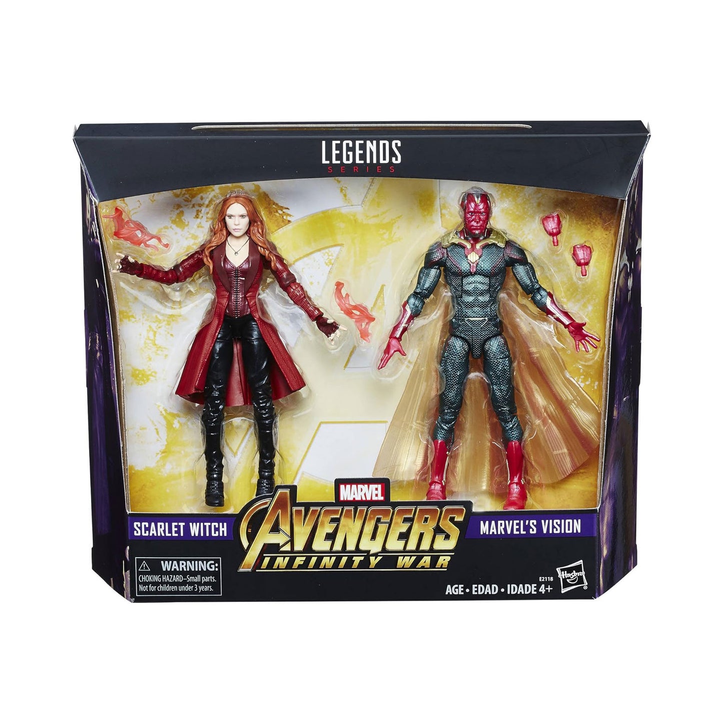 Marvel Legends Avengers Infinity War Scarlet Witch and Vision Exclusive Action Figure 2-Pack