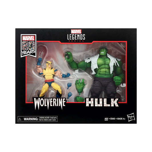 Marvel Legends 80th Anniversary Wolverine vs. Hulk Action Figure 2-Pack