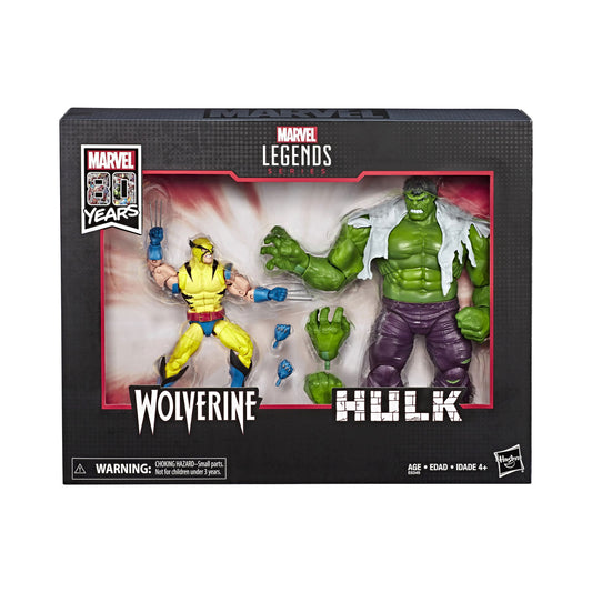 Marvel Legends 80th Anniversary Wolverine vs. Hulk Action Figure 2-Pack