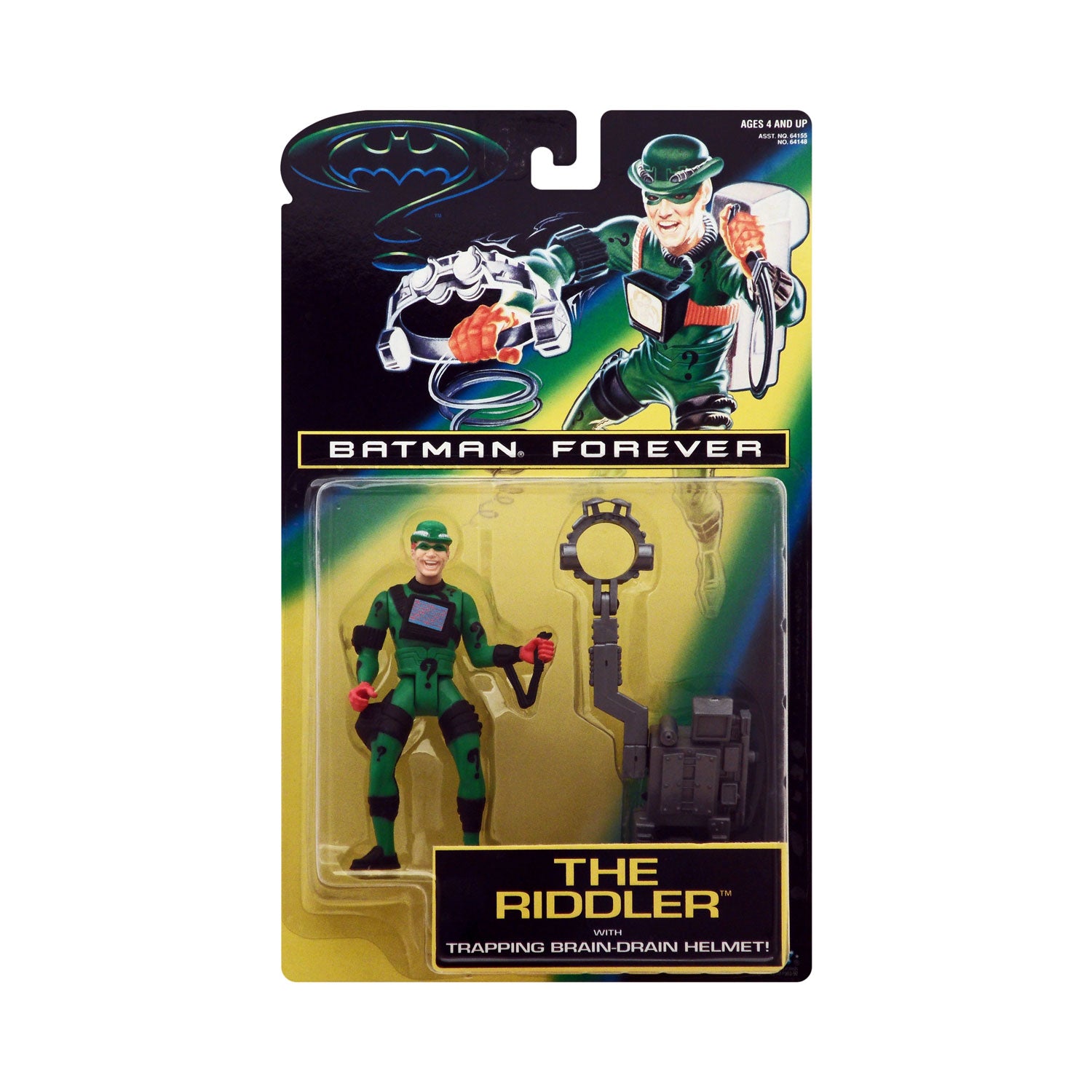 Batman Forever Series The Riddler with Trapping Brain-Drain Helmet Act ...
