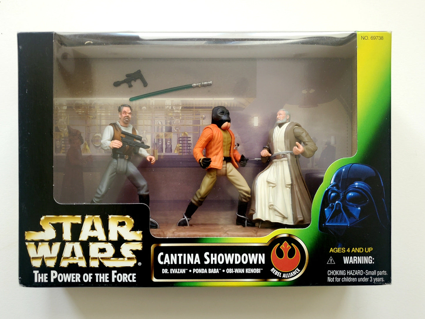 Star Wars: Power of the Force Cantina Showdown 3.75-Inch Action Figures (Dr. Evazan, Ponda Baba, Obi-Wan Kenobi)