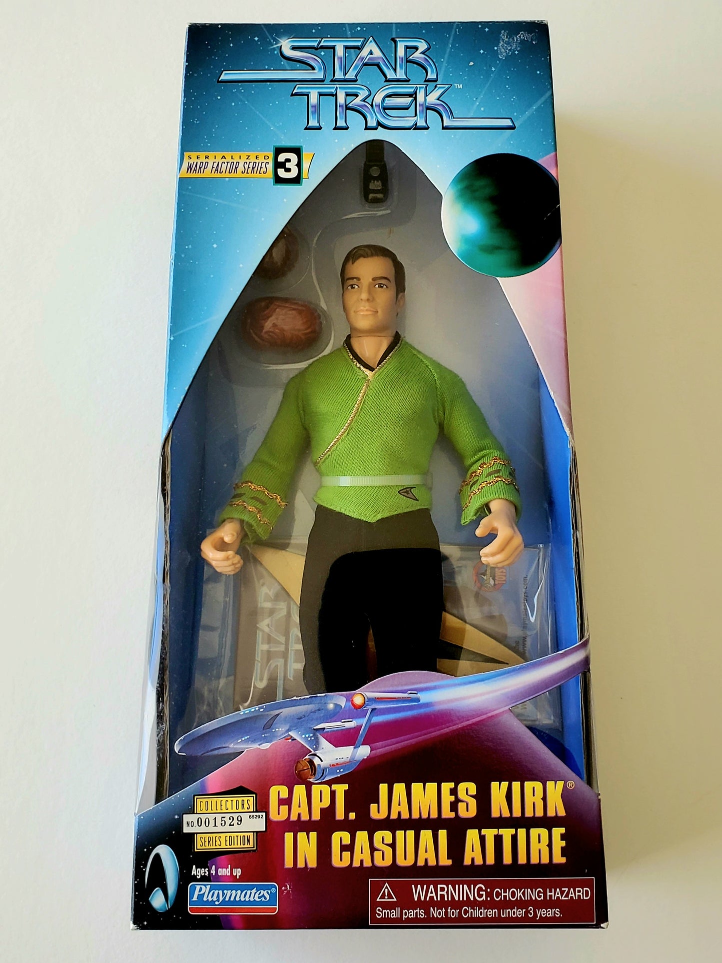 Star Trek Warp Factor Series 3 Capt. James Kirk in Casual Attire 9-Inch Action Figure