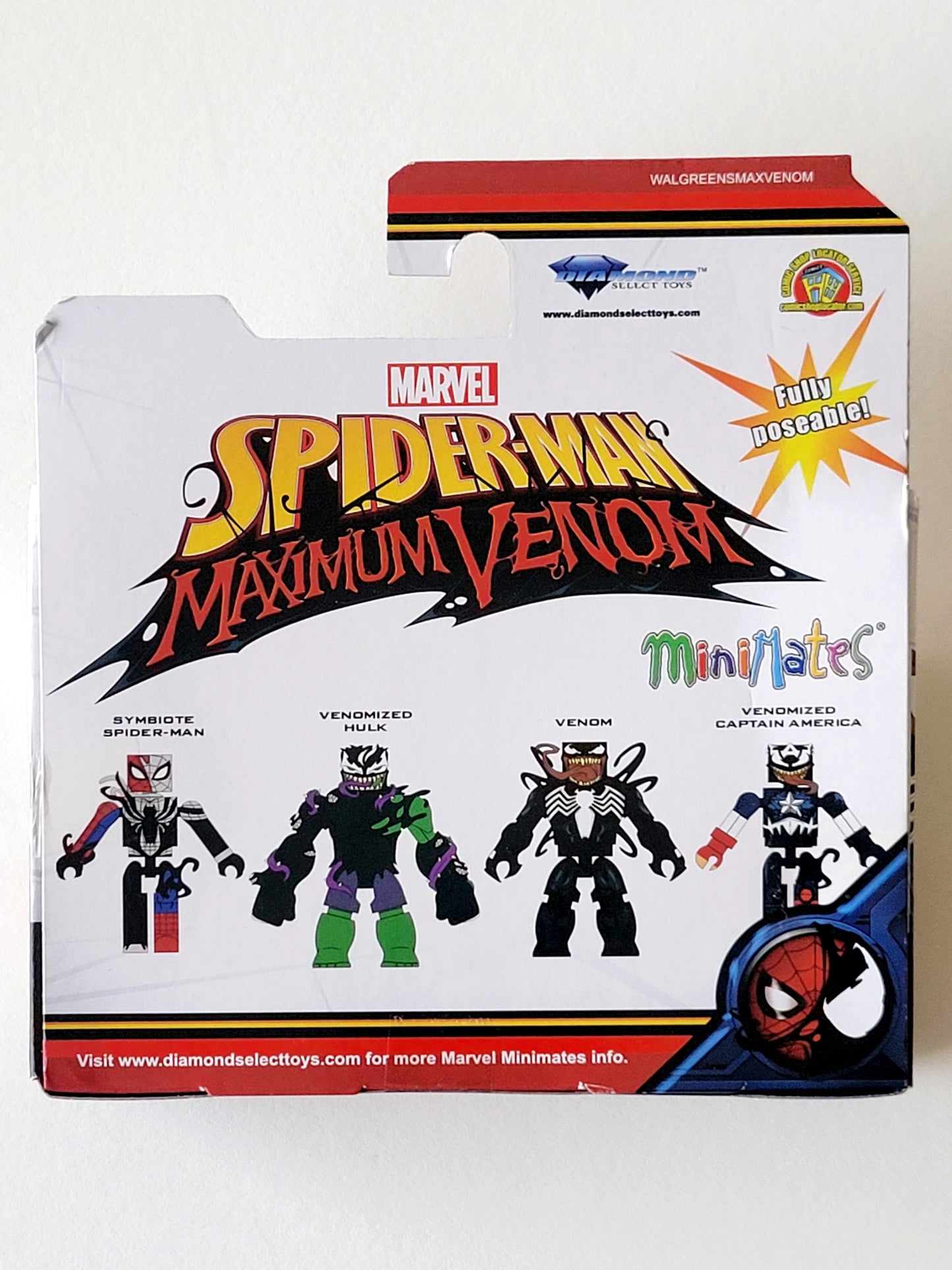 Spider-Man Maximum Venom Minimates Exclusive Venom & Venomized Captain America Action Figures