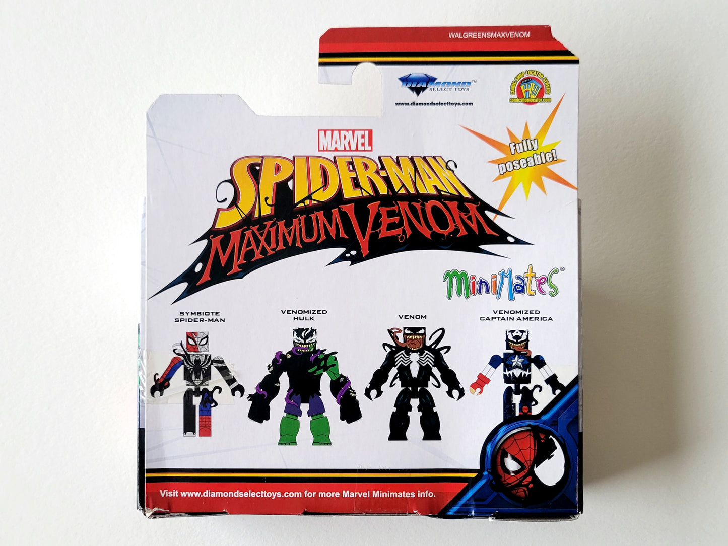 Spider-Man Maximum Venom Minimates Walgreens Exclusive Symbiote Spider-Man & Venomized Hulk