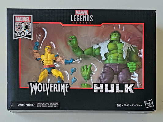 Marvel Legends 80th Anniversary Wolverine vs. Hulk Action Figure 2-Pack