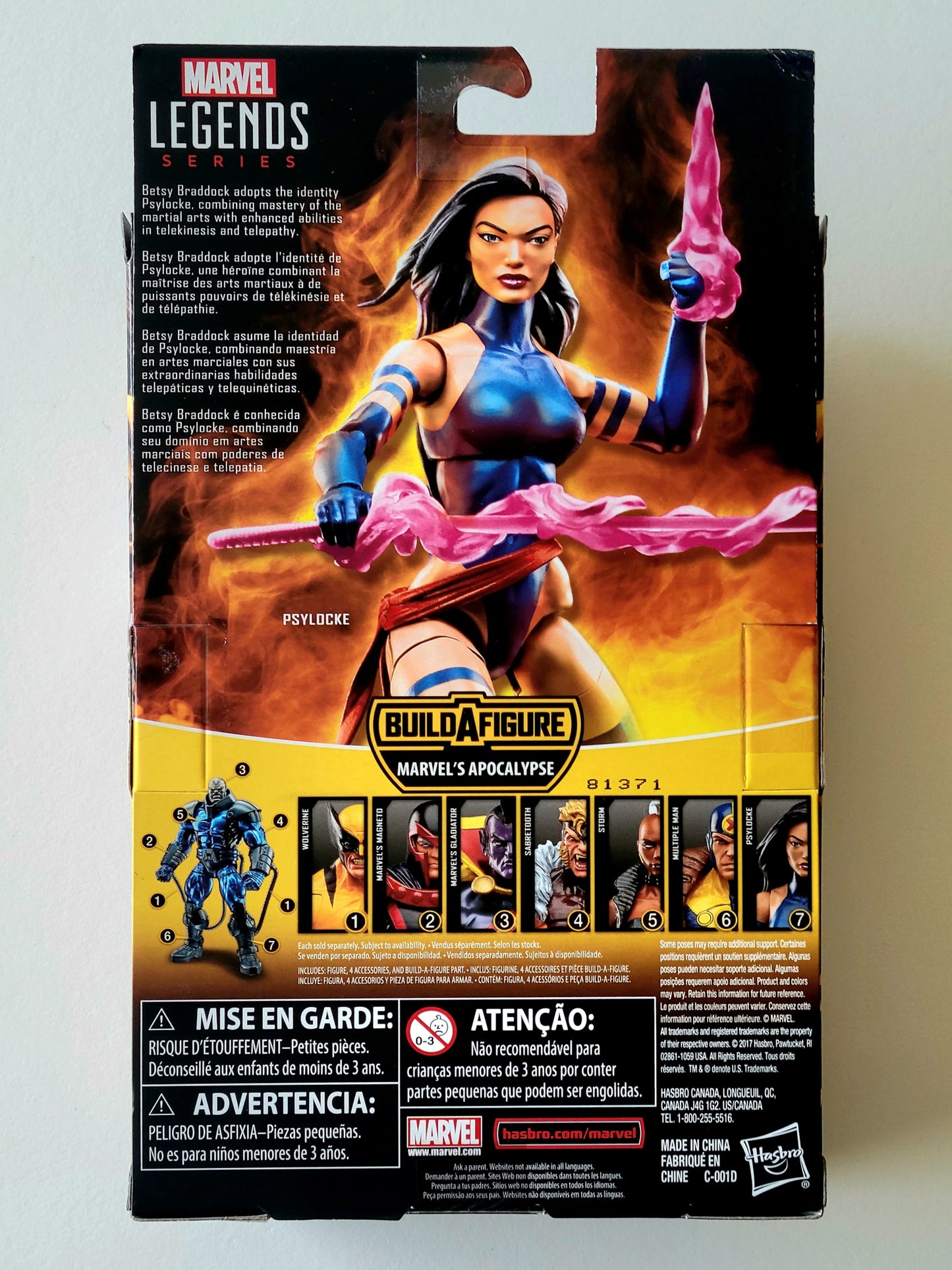Marvel Legends Apocalypse Series Psylocke (Black Hair) 6-Inch Action Figure