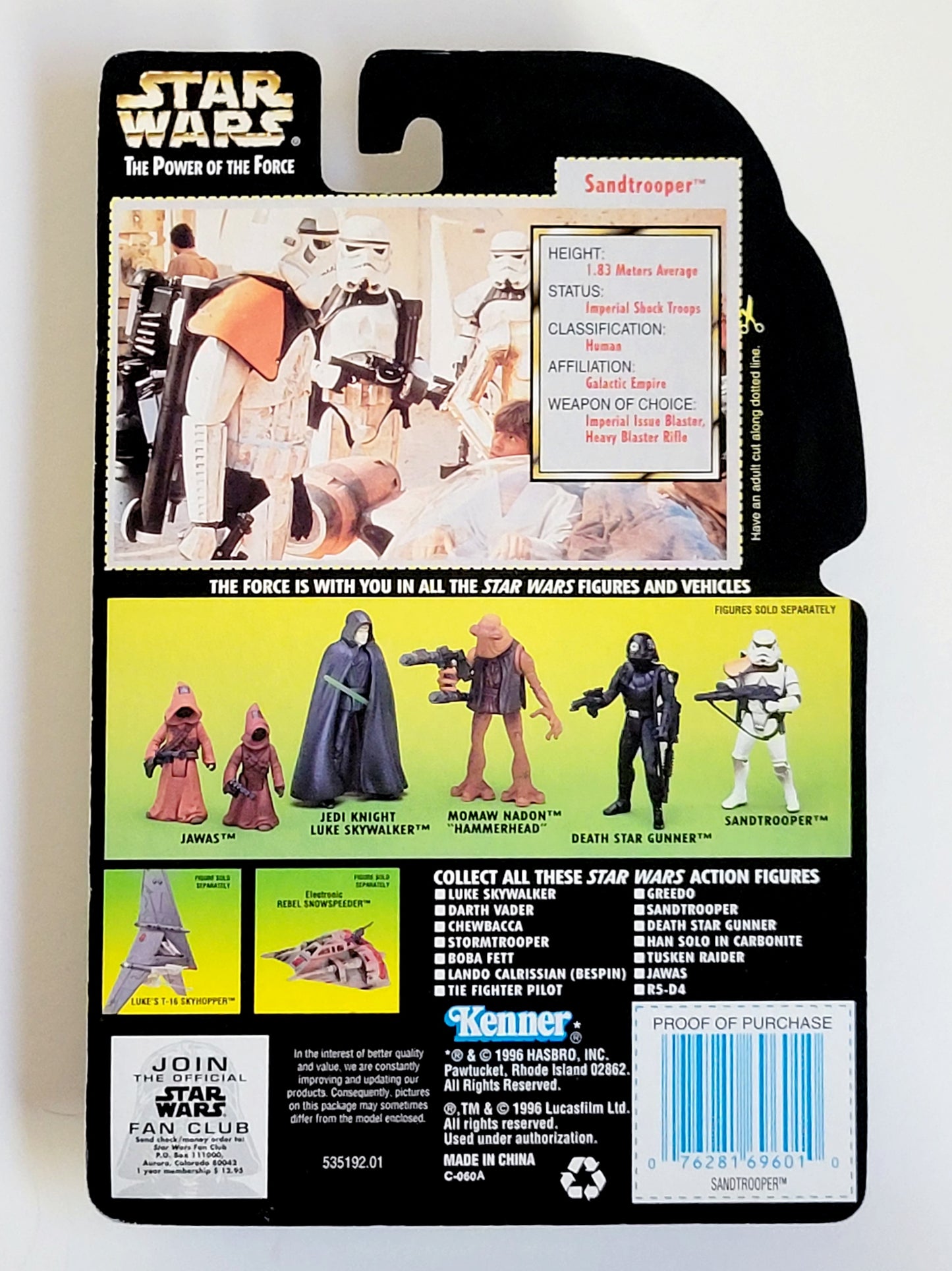 Star Wars: Power of the Force Sandtrooper (Hologram Card) 3.75-Inch Action Figure