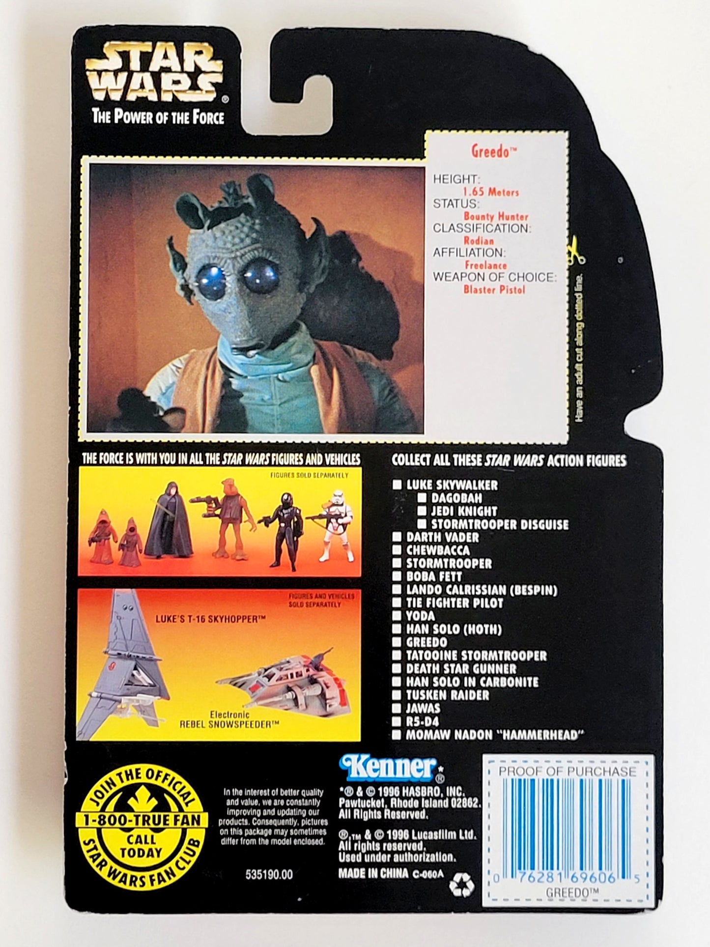 Star Wars: Power of the Force Greedo (Red Card) 3.75-Inch Action Figure