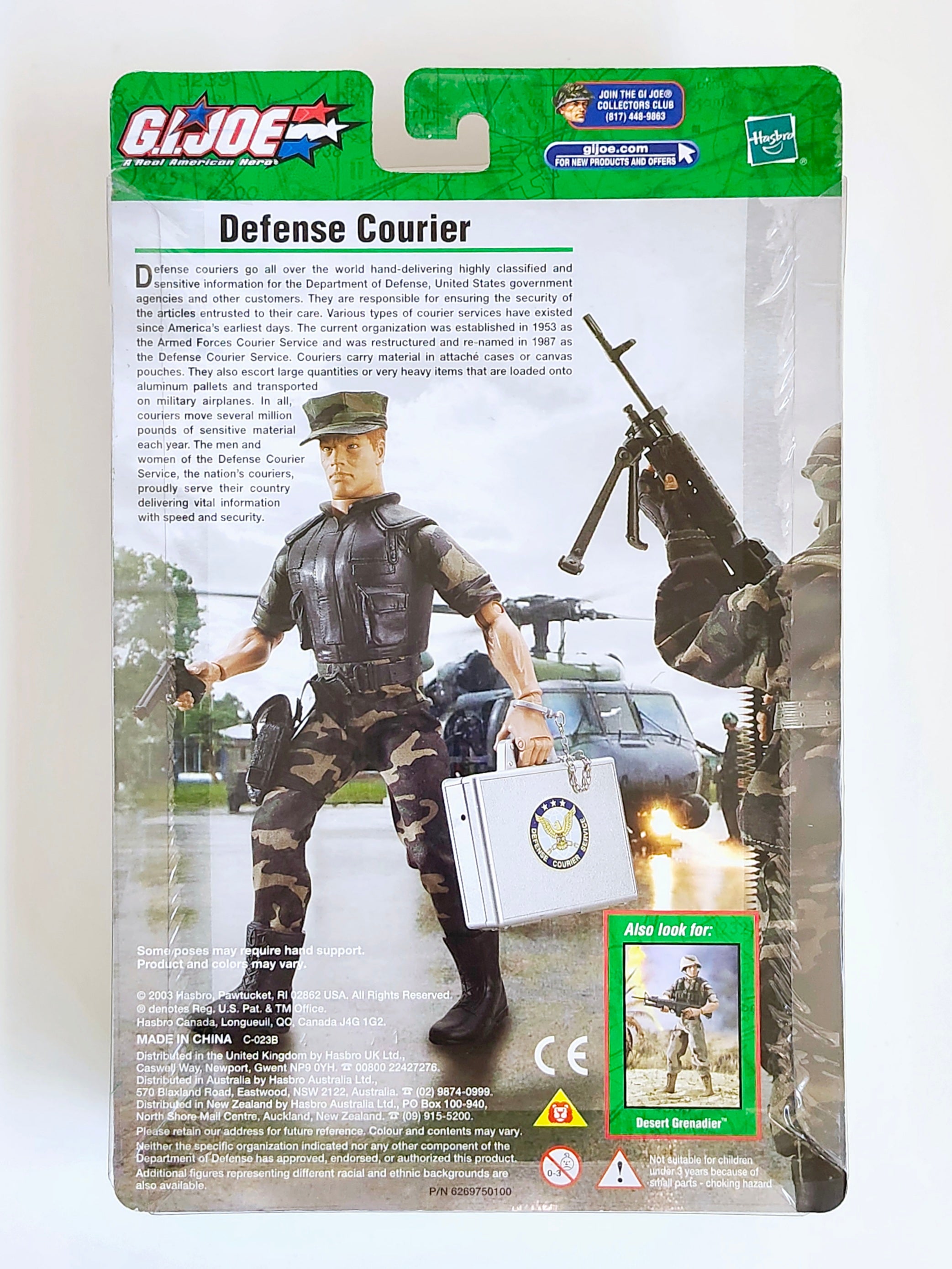 GI JOE Defense Courier A Real American Hero 2003 Hasbro Mint in outlet Box