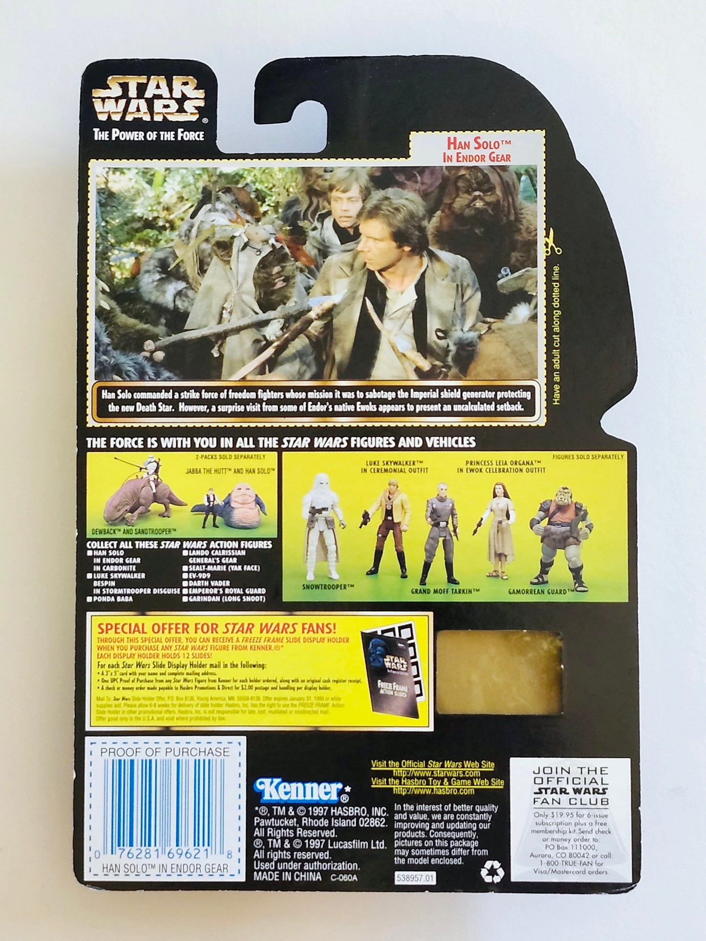 Star Wars: Power of the Force Freeze Frame Han Solo in Endor Gear 3.75-Inch Action Figure