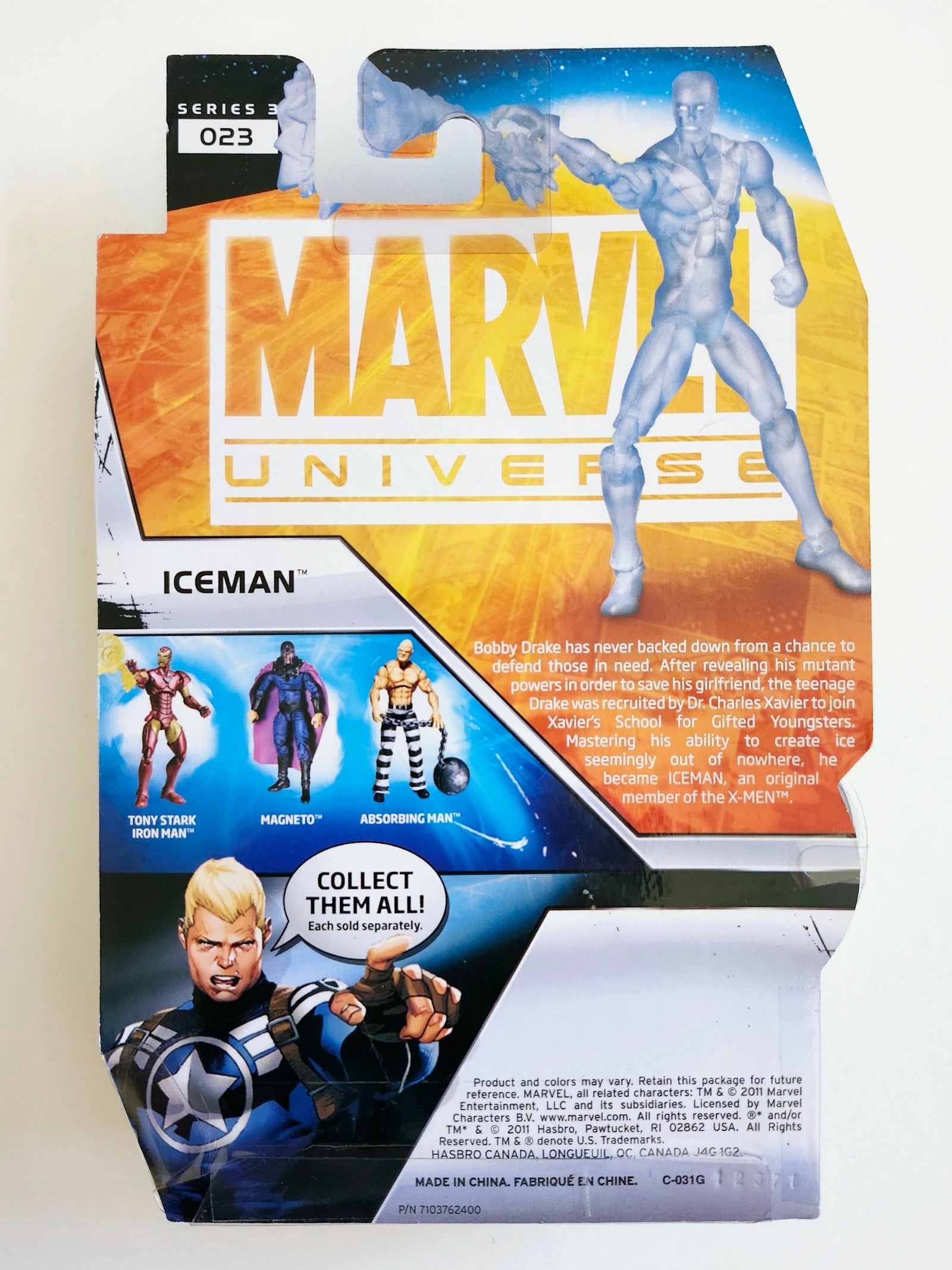 Marvel Universe Series 3 Figure 23 Iceman 3 75 Inch Action Figure marvel-universe-series-3-figure-23-iceman-3-75-inch-action-figure