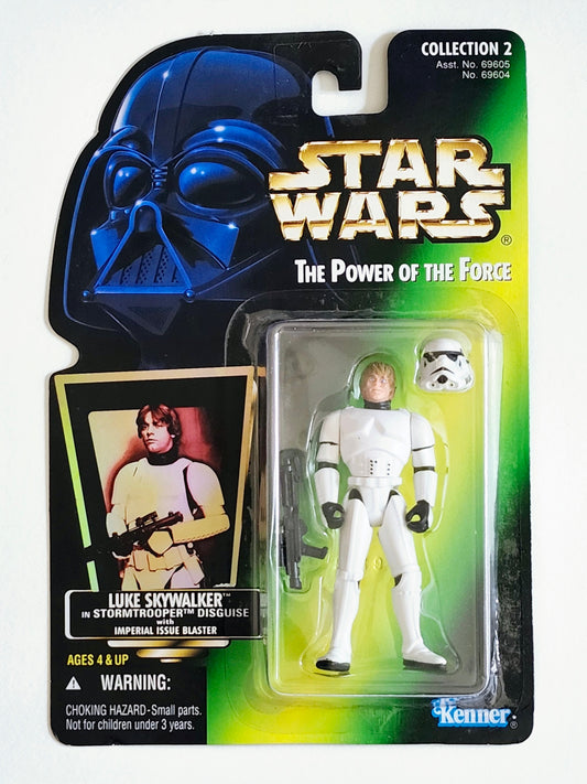 Star Wars: Power of the Force Luke Skywalker in Stormtrooper Disguise (Hologram Card) 3.75-Inch Action Figure