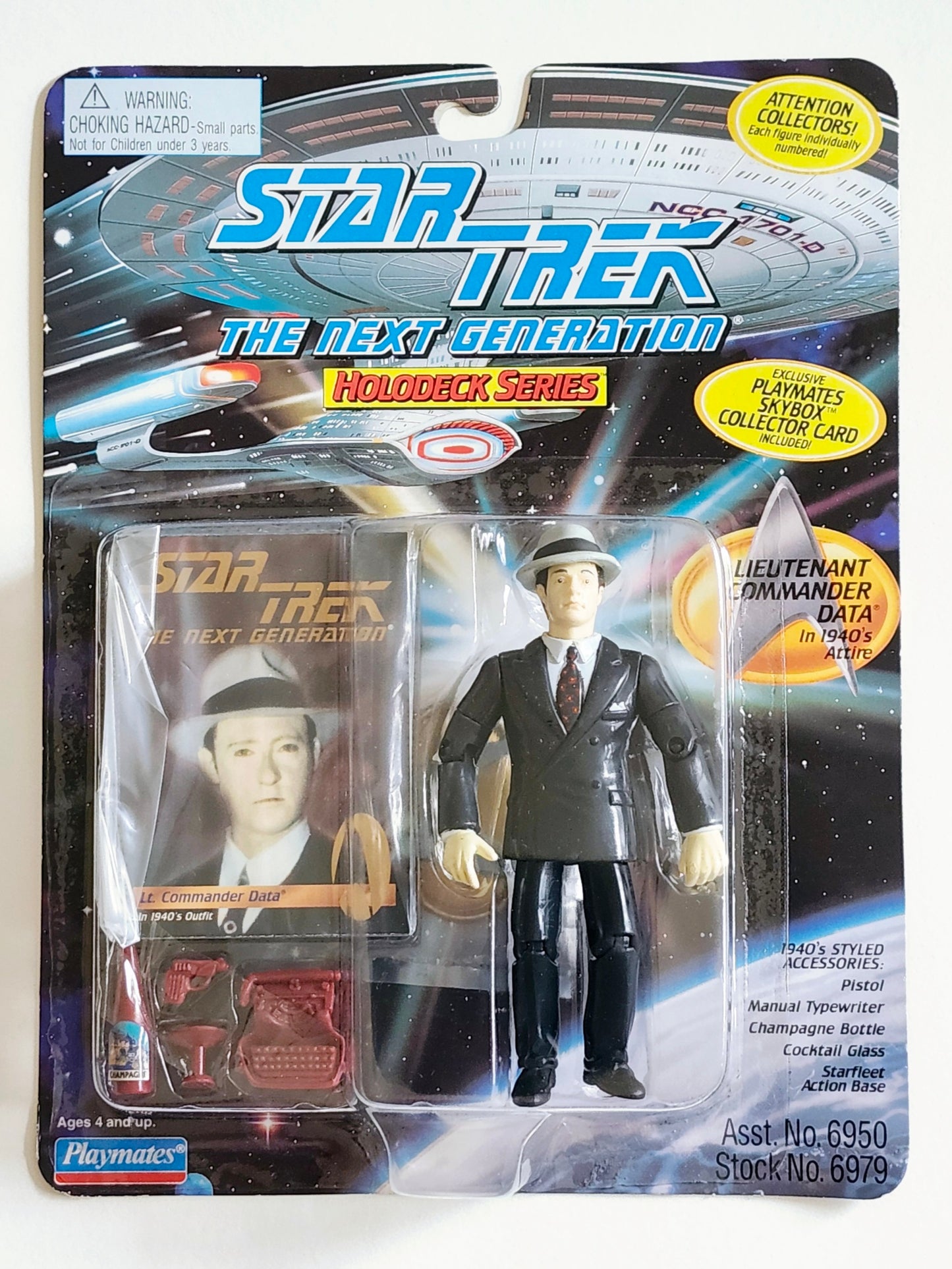 Star Trek: The Next Generation Holodeck Series Lieutenant Commander Data in 1940s Attire Action Figure