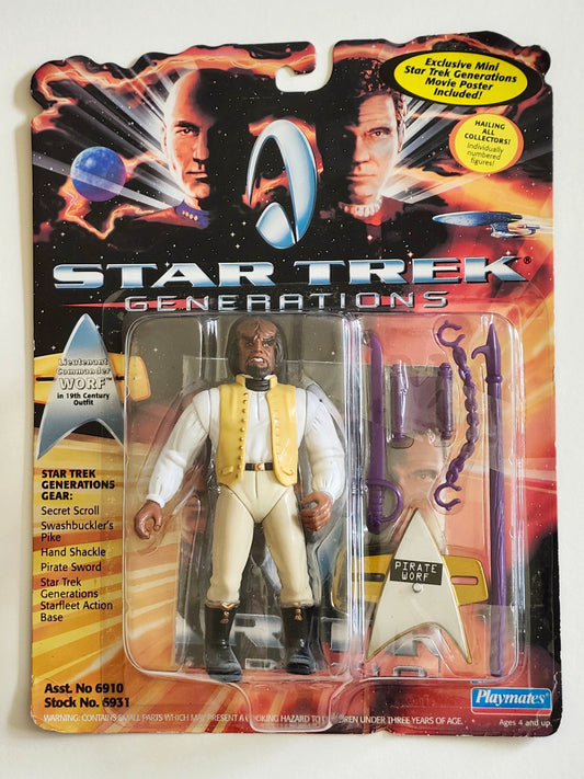 Star Trek: Generations Lieutenant Commander Worf in 19th Century Outfit Action Figure