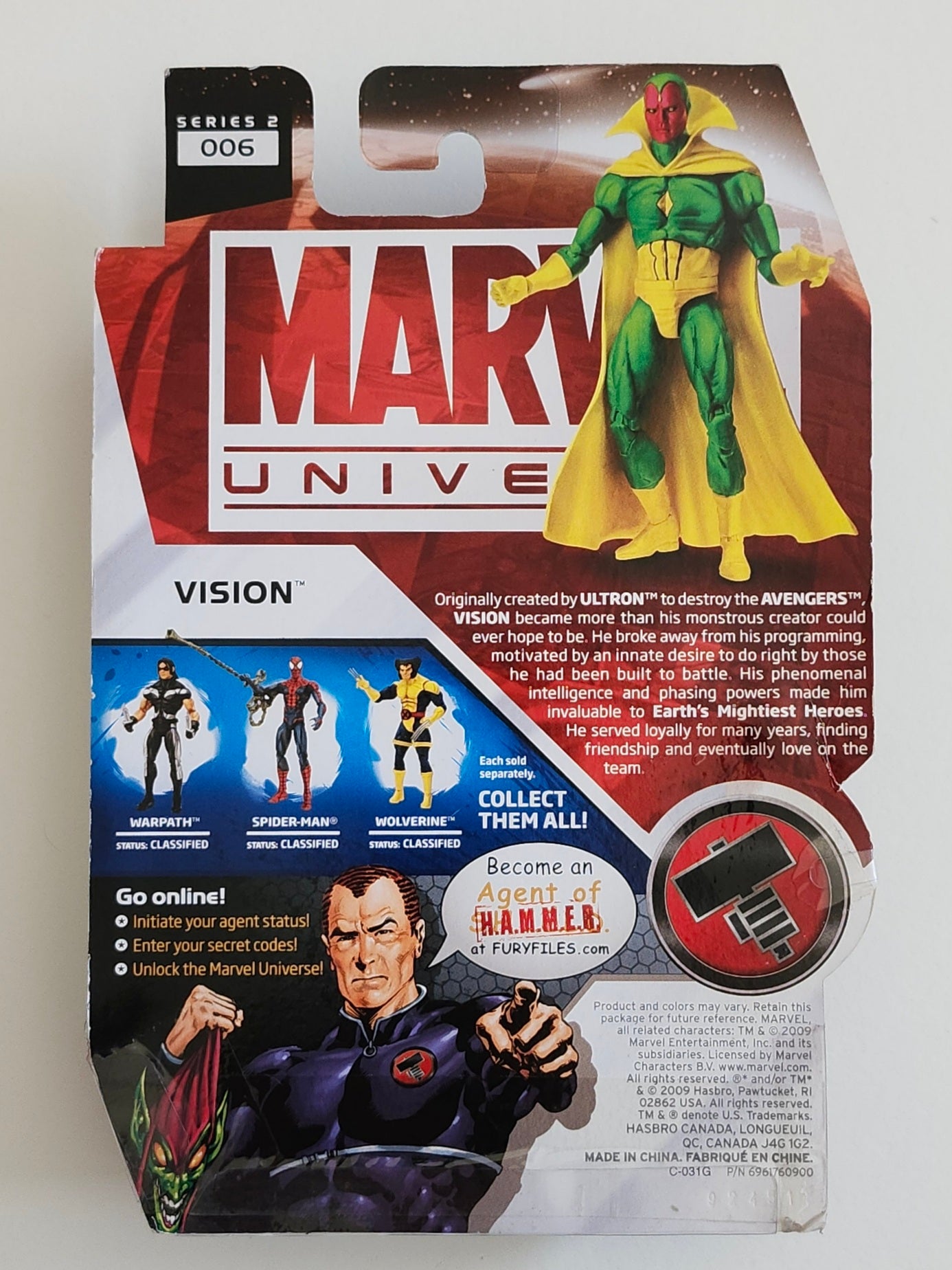 Marvel Universe Series 2 Figure 6 Vision (Solid) 3.75-Inch Action Figure