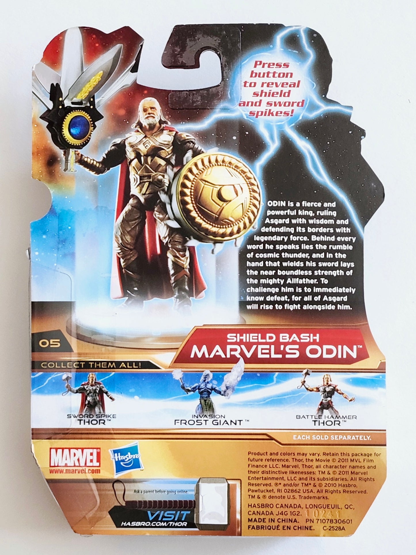 Thor: The Mighty Avenger Shield Bash Marvel's Odin (Silver Armor) 3.75-Inch Action Figure