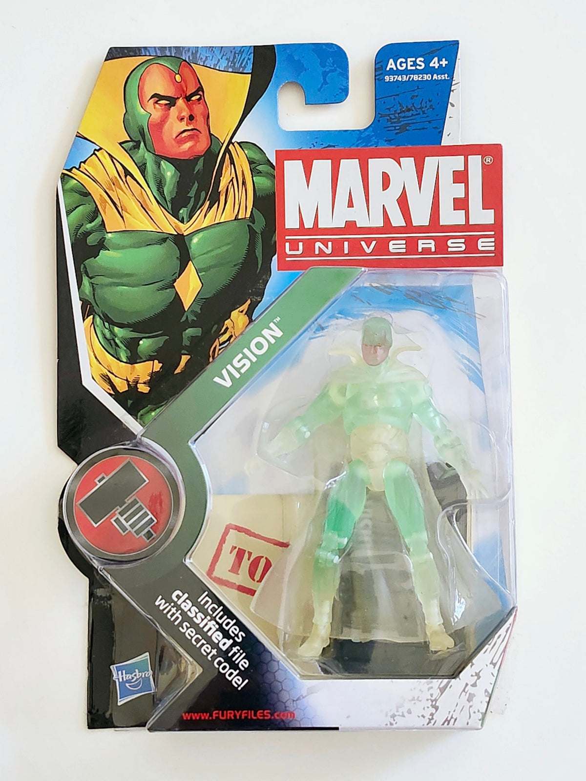 Translucent Marvel Marvel Universe Series 2 Figure 6 Vision (Translucent) 3.75-Inch Actio ...