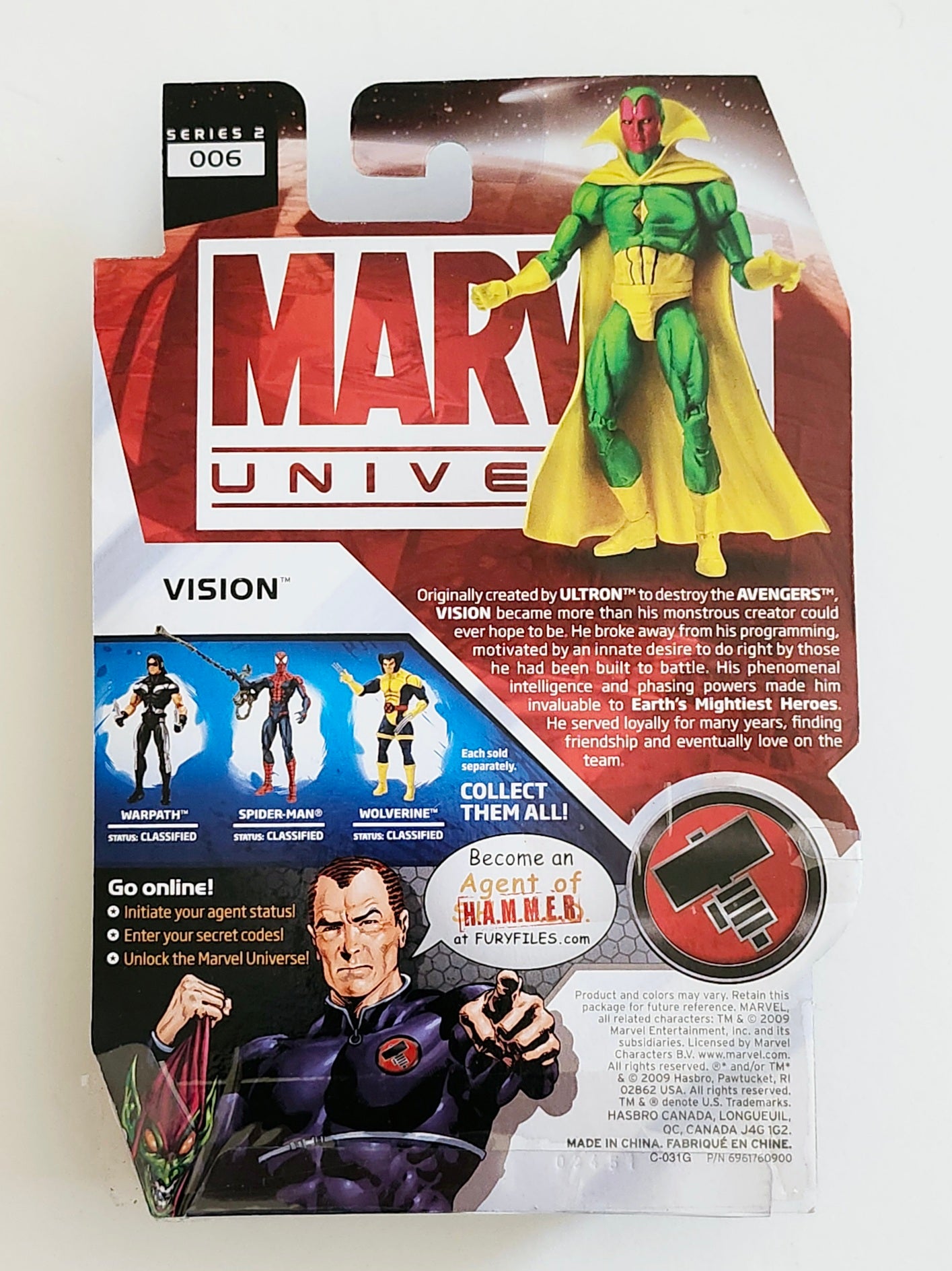 Marvel Universe Series 2 Figure 6 Vision (Translucent) 3.75-Inch Action Figure