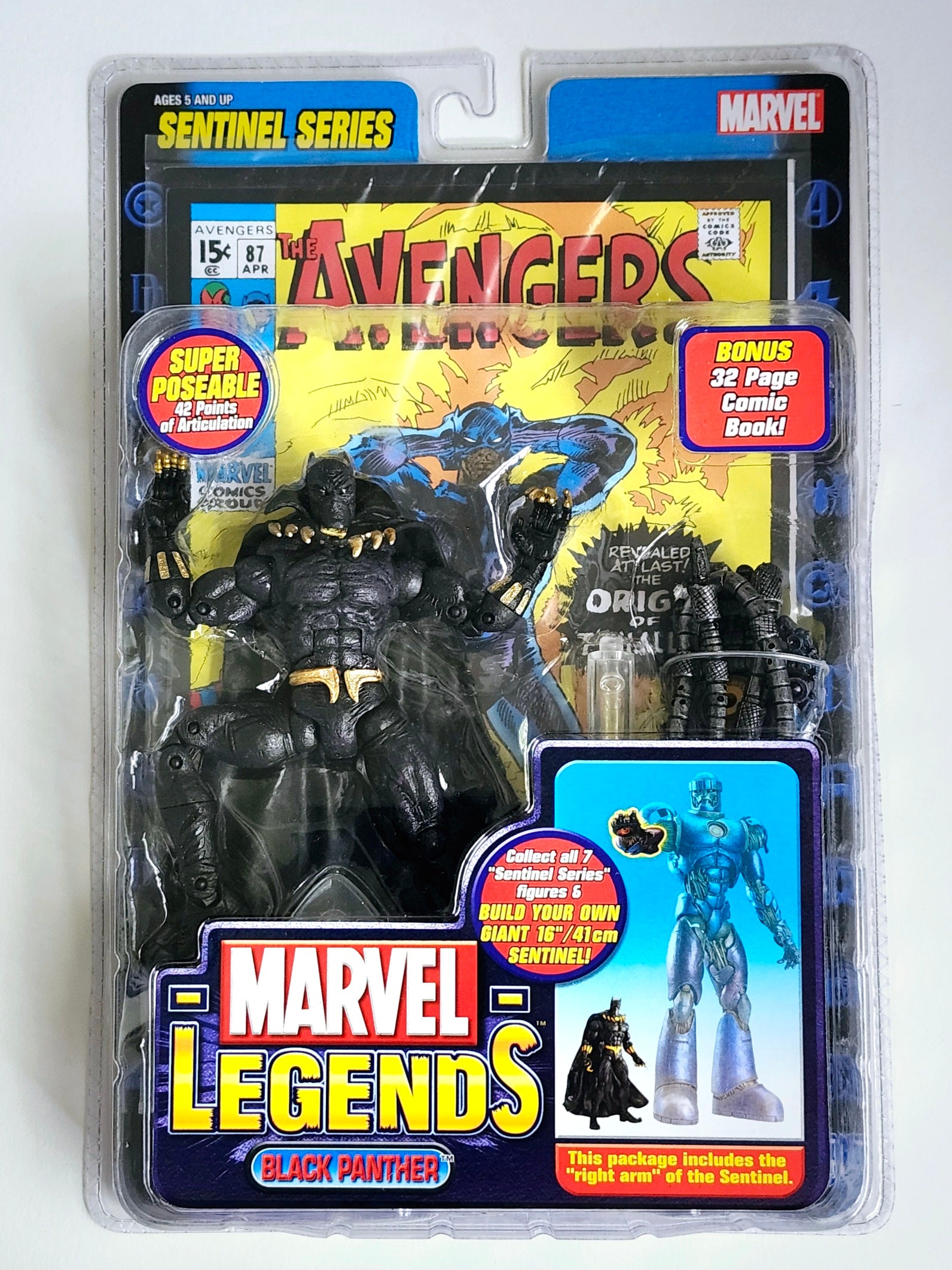 Marvel Legends Sentinel Series Black Panther 6-Inch Action Figure