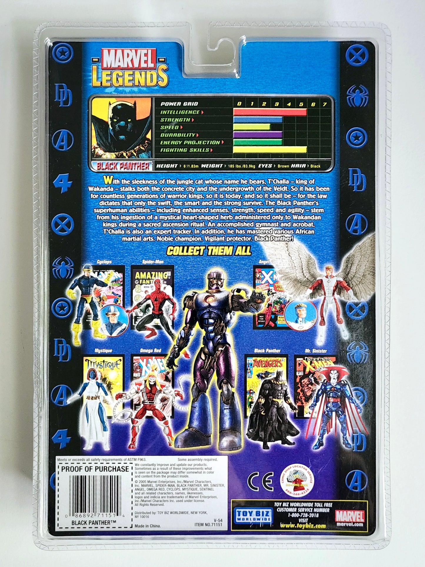 Marvel Legends Sentinel Series Black Panther 6-Inch Action Figure