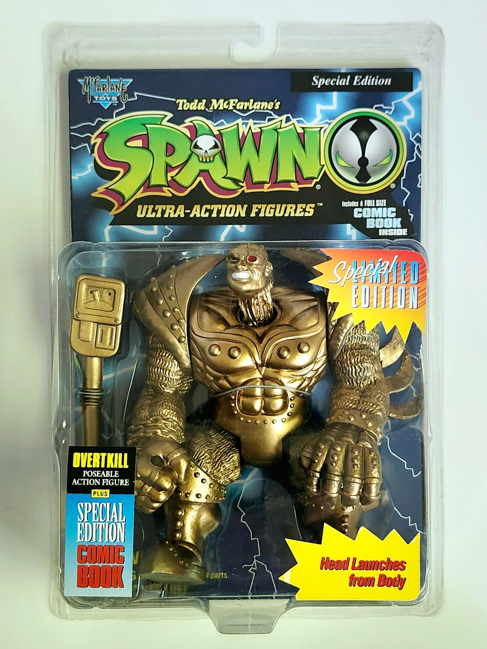 Special Edition Gold Overtkill Action Figure from Todd McFarlane's Spawn