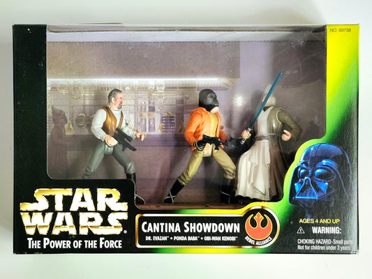 Star Wars: Power of the Force Cantina Showdown 3.75-Inch Action Figures (Dr. Evazan, Ponda Baba, Obi-Wan Kenobi) (Copy)