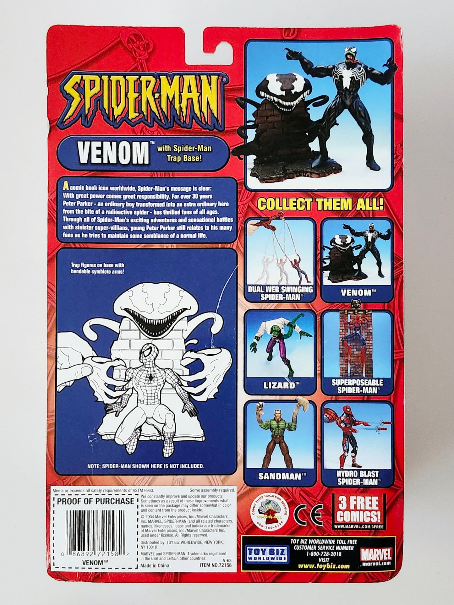 Spider-Man Classics Venom with Spider-Man Trap Base 6-Inch Scale Action Figure