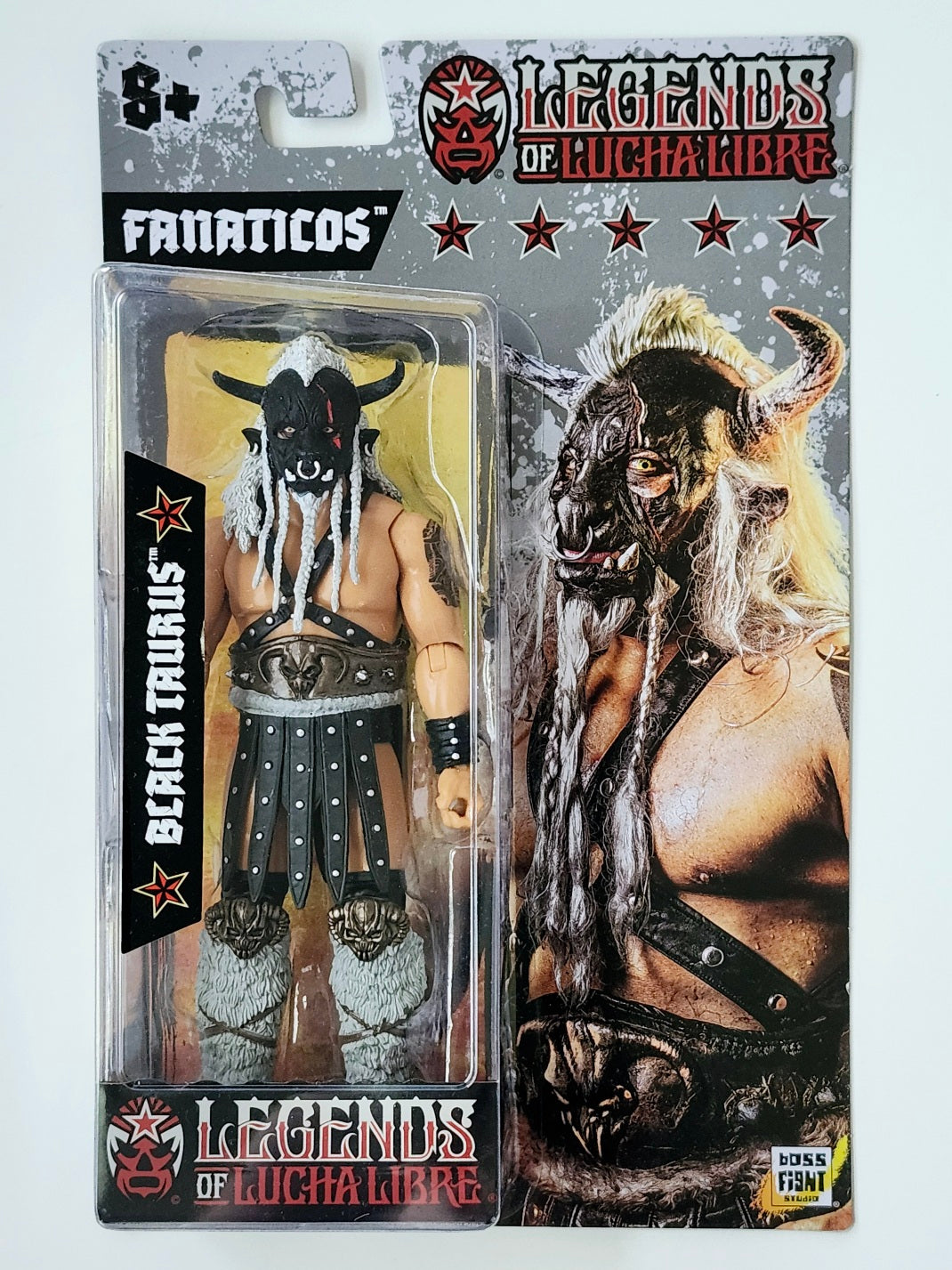 Legends of Lucha Libre Fanaticos Wave 2 Black Taurus 1:12 Scale Action Figure