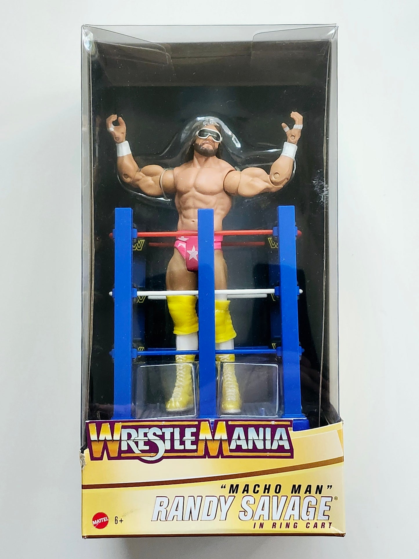 WWE WrestleMania Celebration "Macho Man" Randy Savage in Ring Cart Action Figure