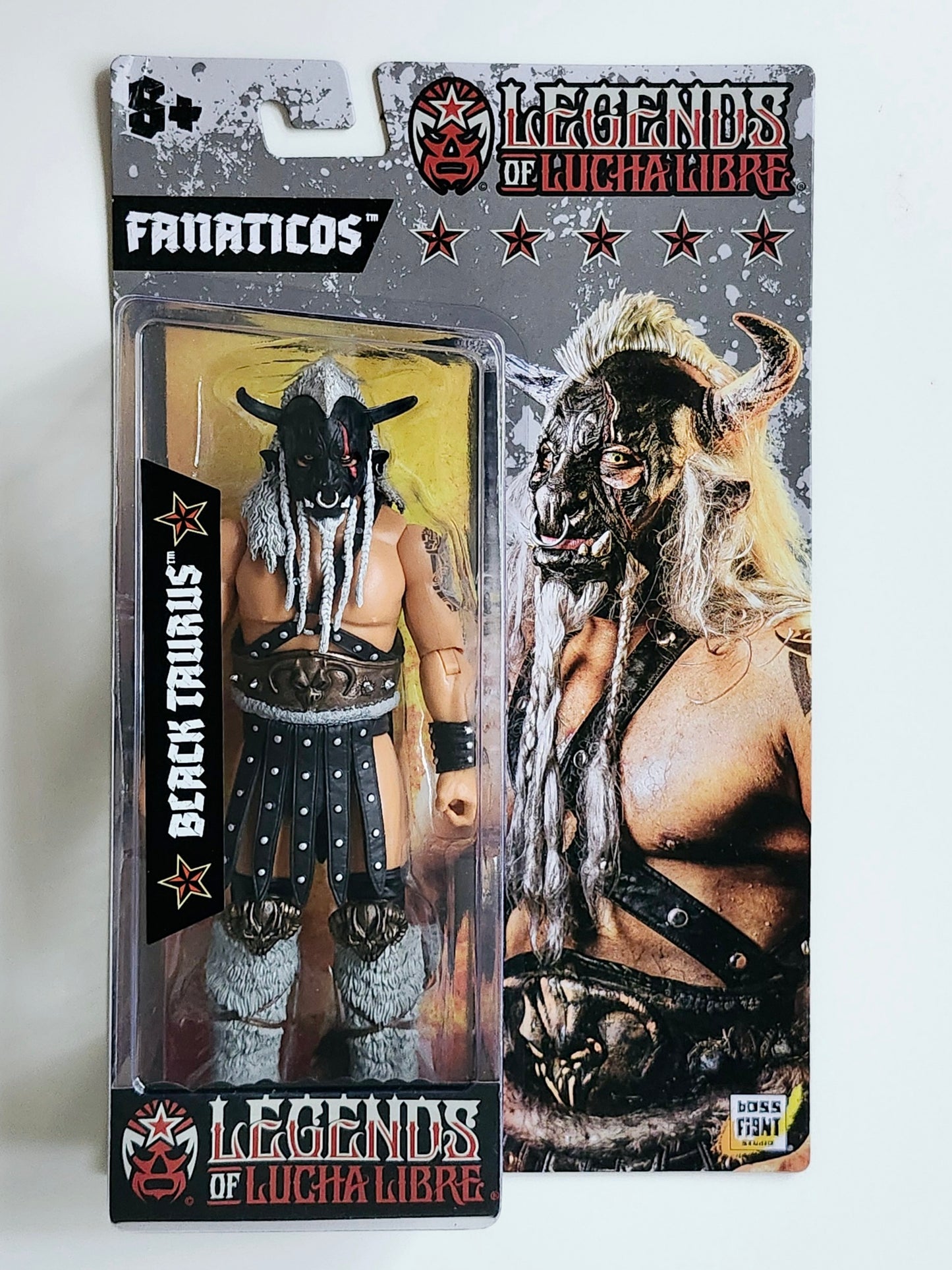 Legends of Lucha Libre Fanaticos Wave 2 Black Taurus 1:12 Scale Action Figure