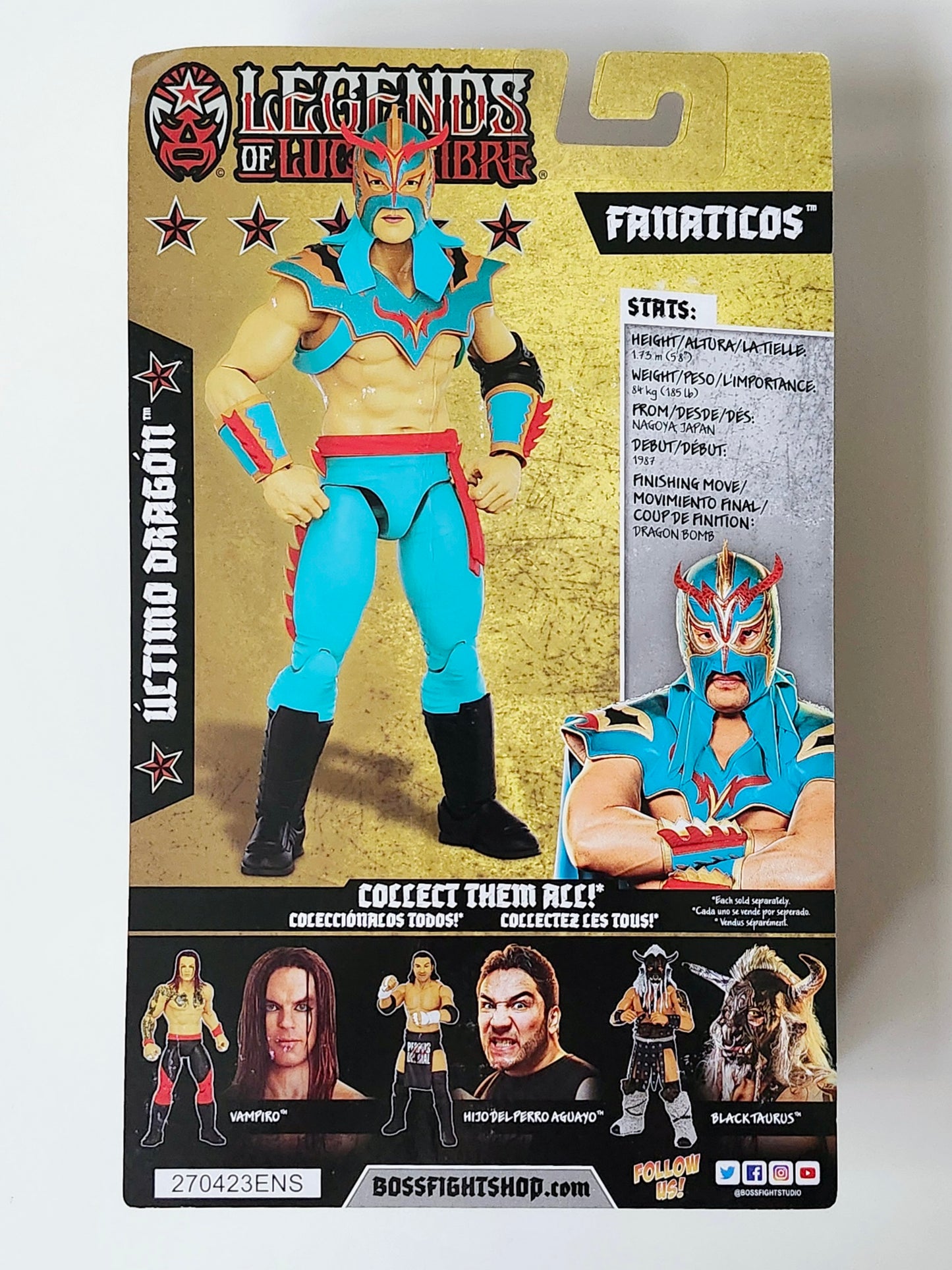 Legends of Lucha Libre Fanaticos Wave 2 Ultimo Dragon 1:12 Scale Action Figure