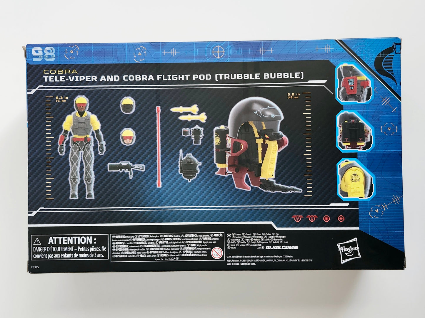 G.I. Joe Classified Series Python Patrol Tele-Viper and Cobra Flight Pod (Trubble Bubble) 6-Inch Action Figure and Vehicle