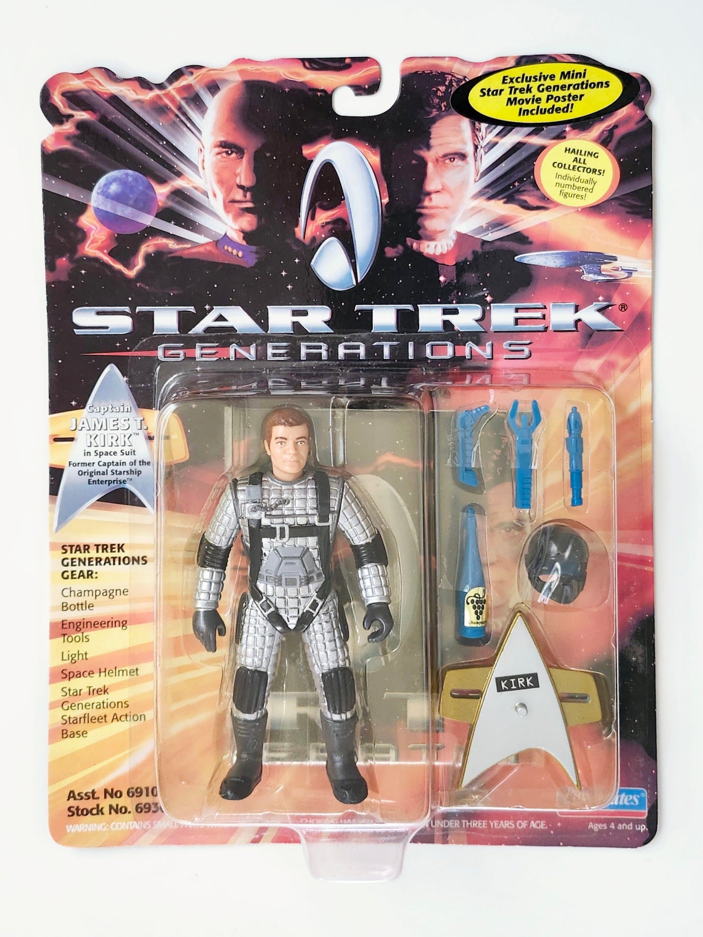 Star Trek: Generations Captain James T. Kirk in Space Suit 4.5-Inch Action Figure