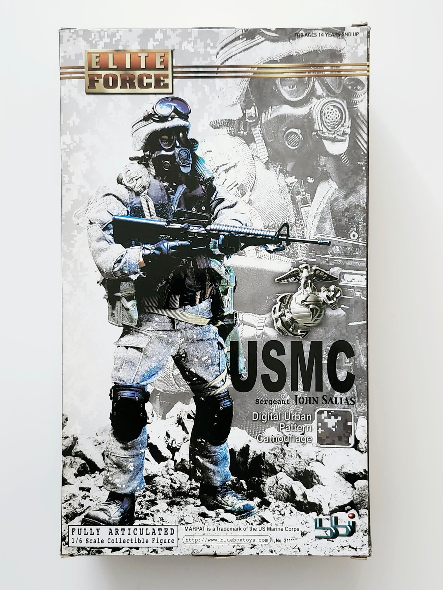 Elite Force USMC Digital Urban Pattern Camo. Sergeant John Sallas 12-Inch Action Figure