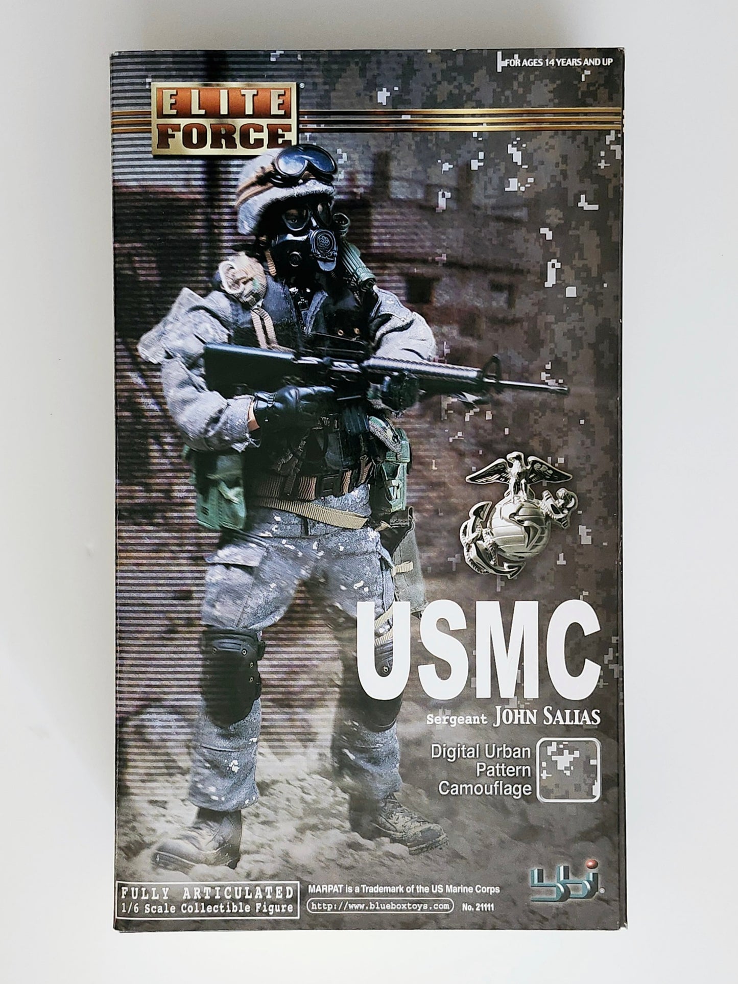 Elite Force USMC Digital Urban Pattern Camo. Sergeant John Sallas 12-Inch Action Figure