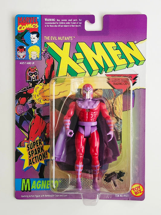 X-Men Magneto with Super Spark Action (Red Striped Gloves) 5-Inch Action Figure, 1993