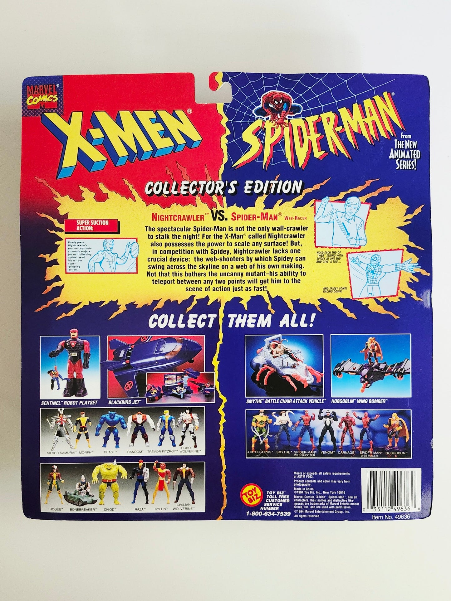 X-Men & Spider-Man Animated Series Collectors Edition Nightcrawler vs. Spider-Man (Web-Racer) Exclusive Action Figure 2-Pack
