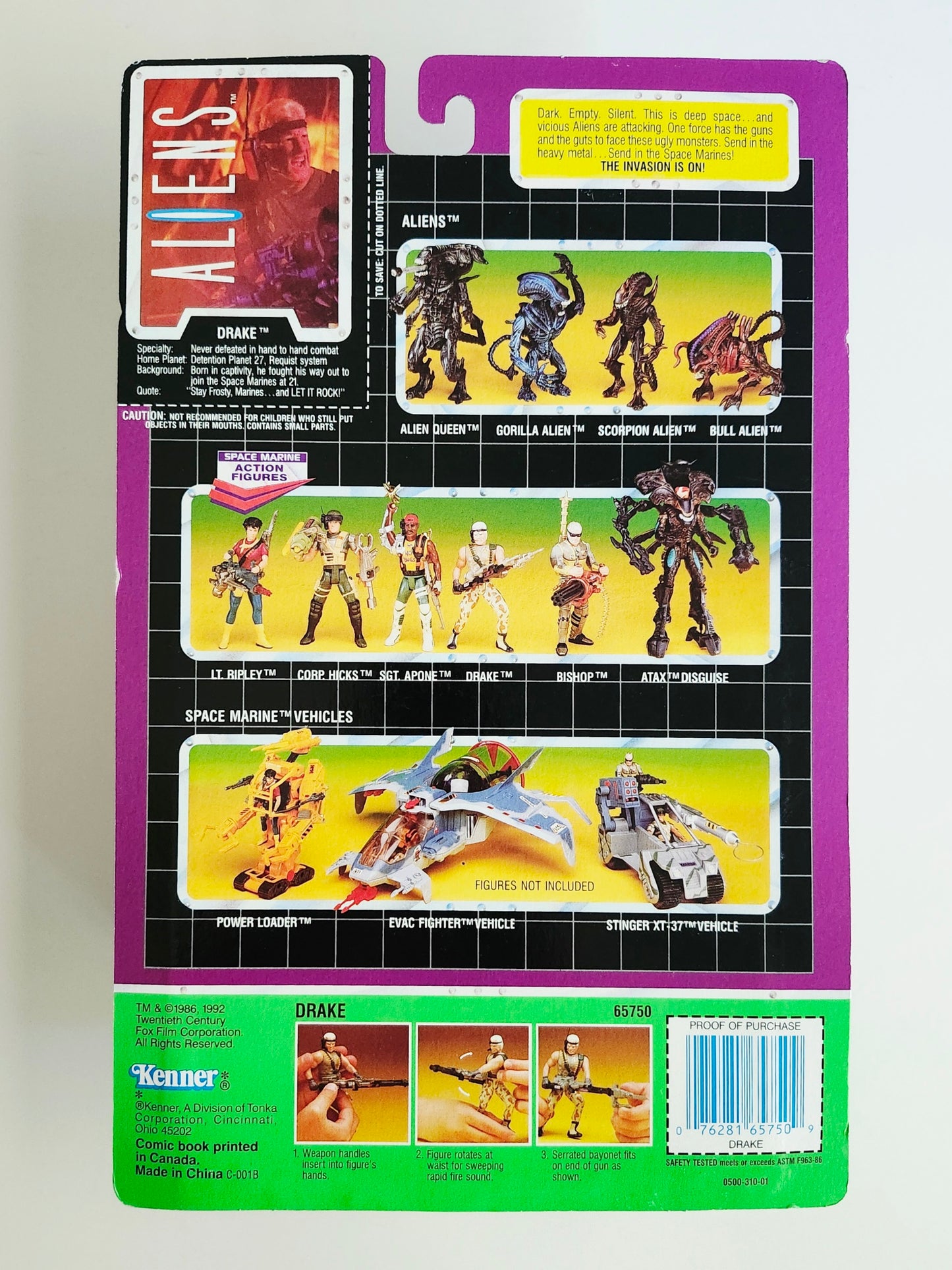 Aliens Space Marine Drake 4.5-Inch Action Figure, 1992