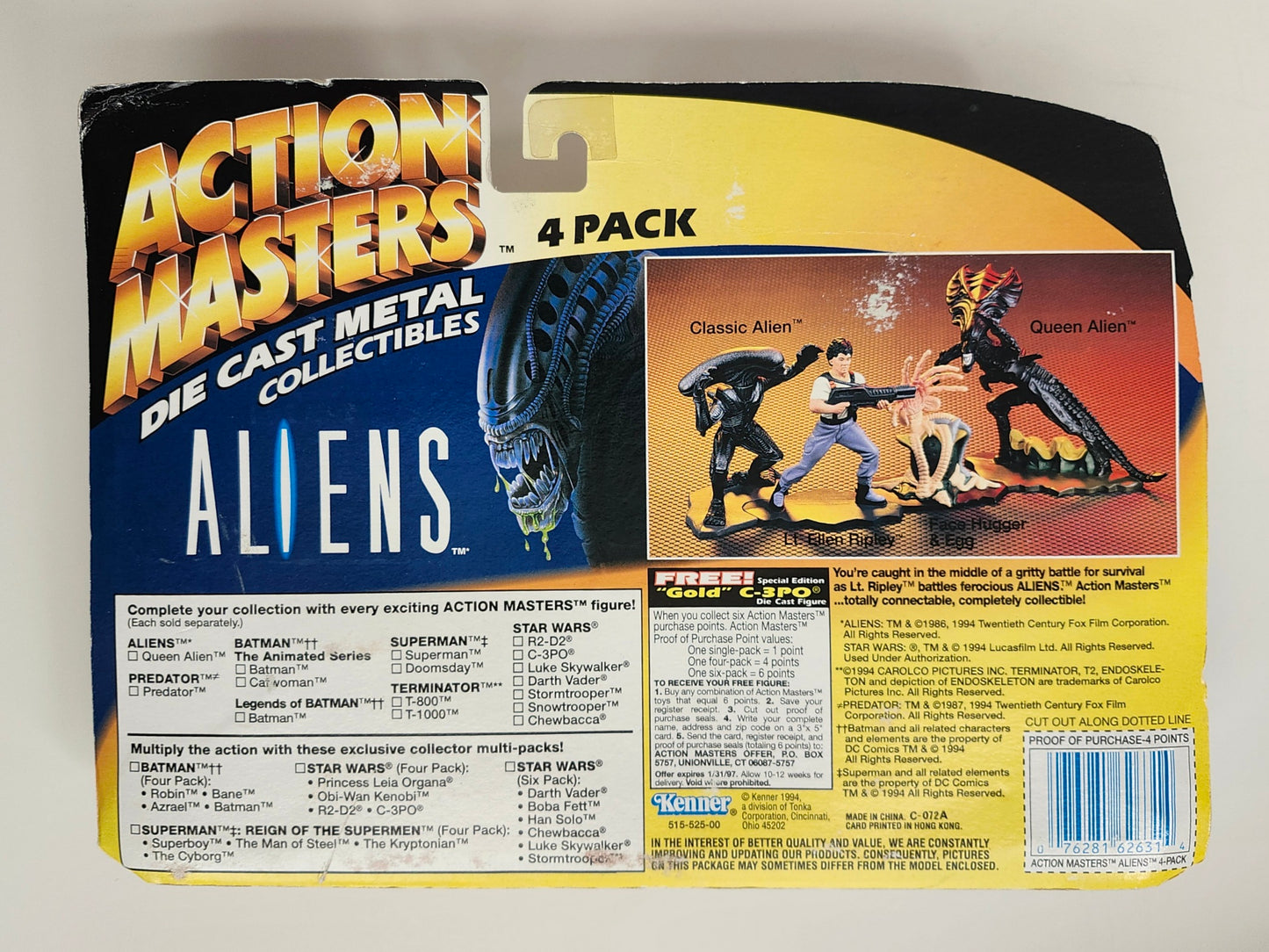Action Masters Aliens Die Cast Metal 4-Pack, 1994