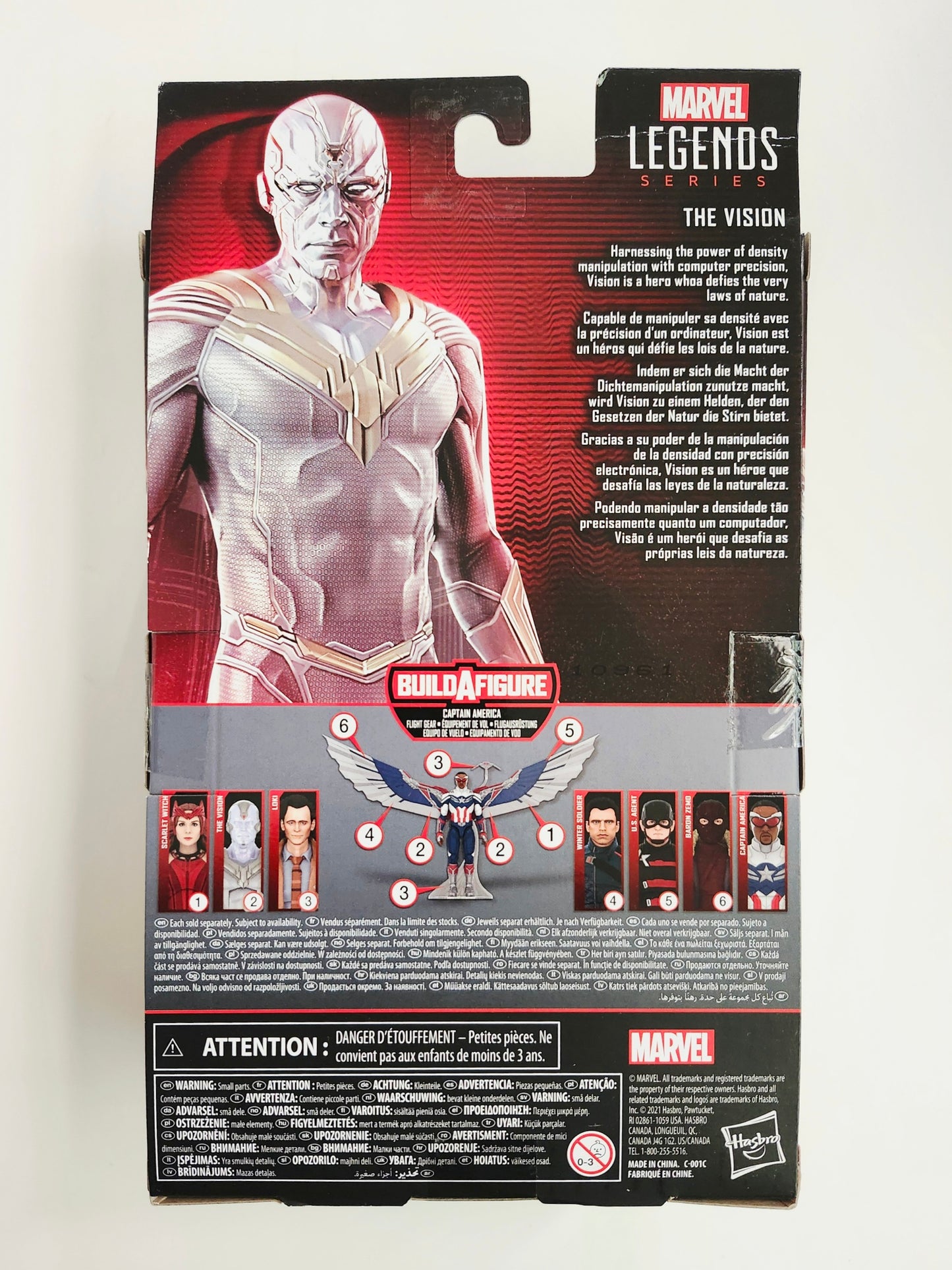 Marvel Legends Captain America Flight Gear Series Vision 6-Inch Action Figure