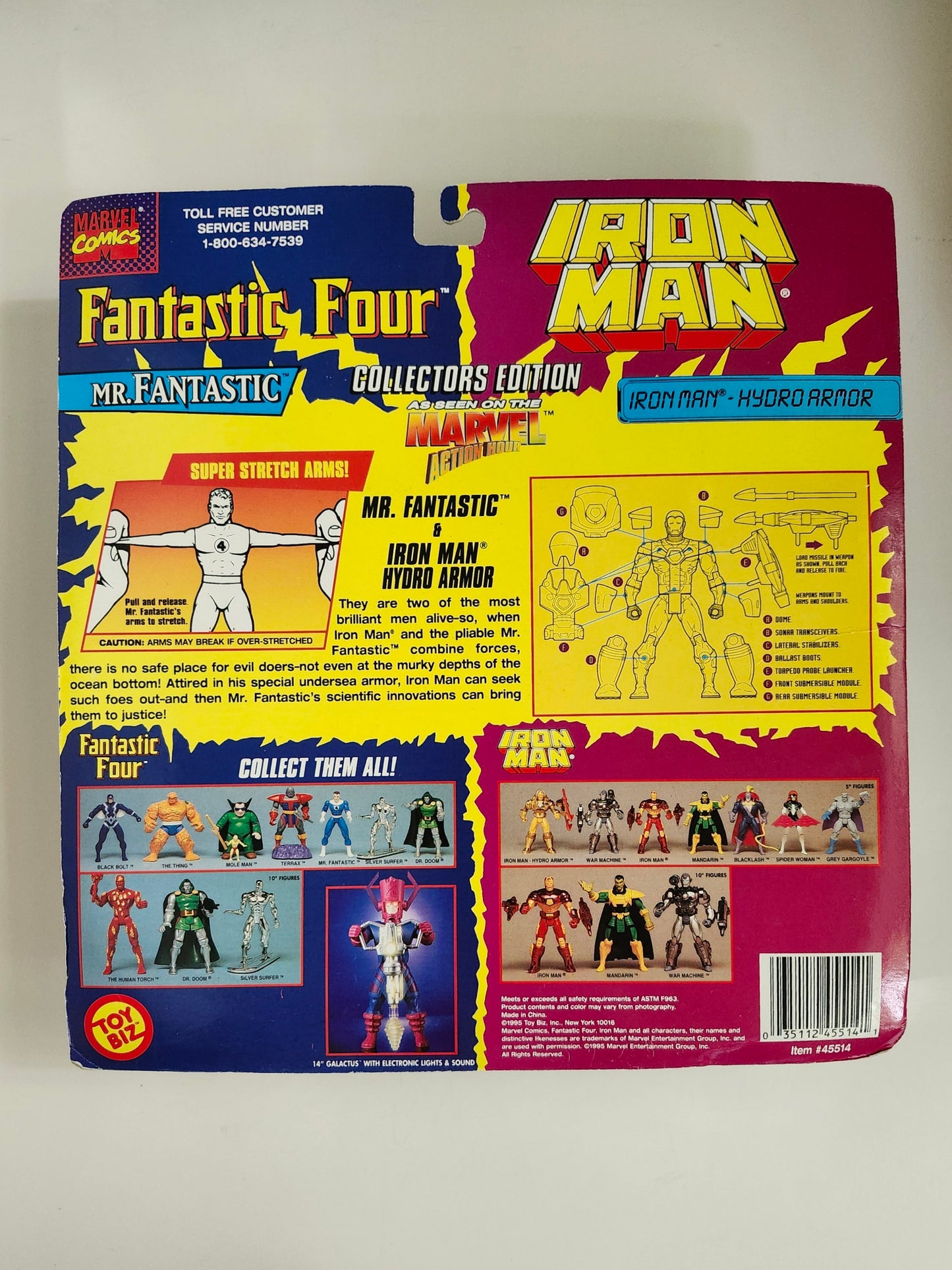 Fantastic Four and Iron Man Animated Series Collectors Edition Mr. Fantastic and Iron Man Hydro Armor Action Figure 2-Pack