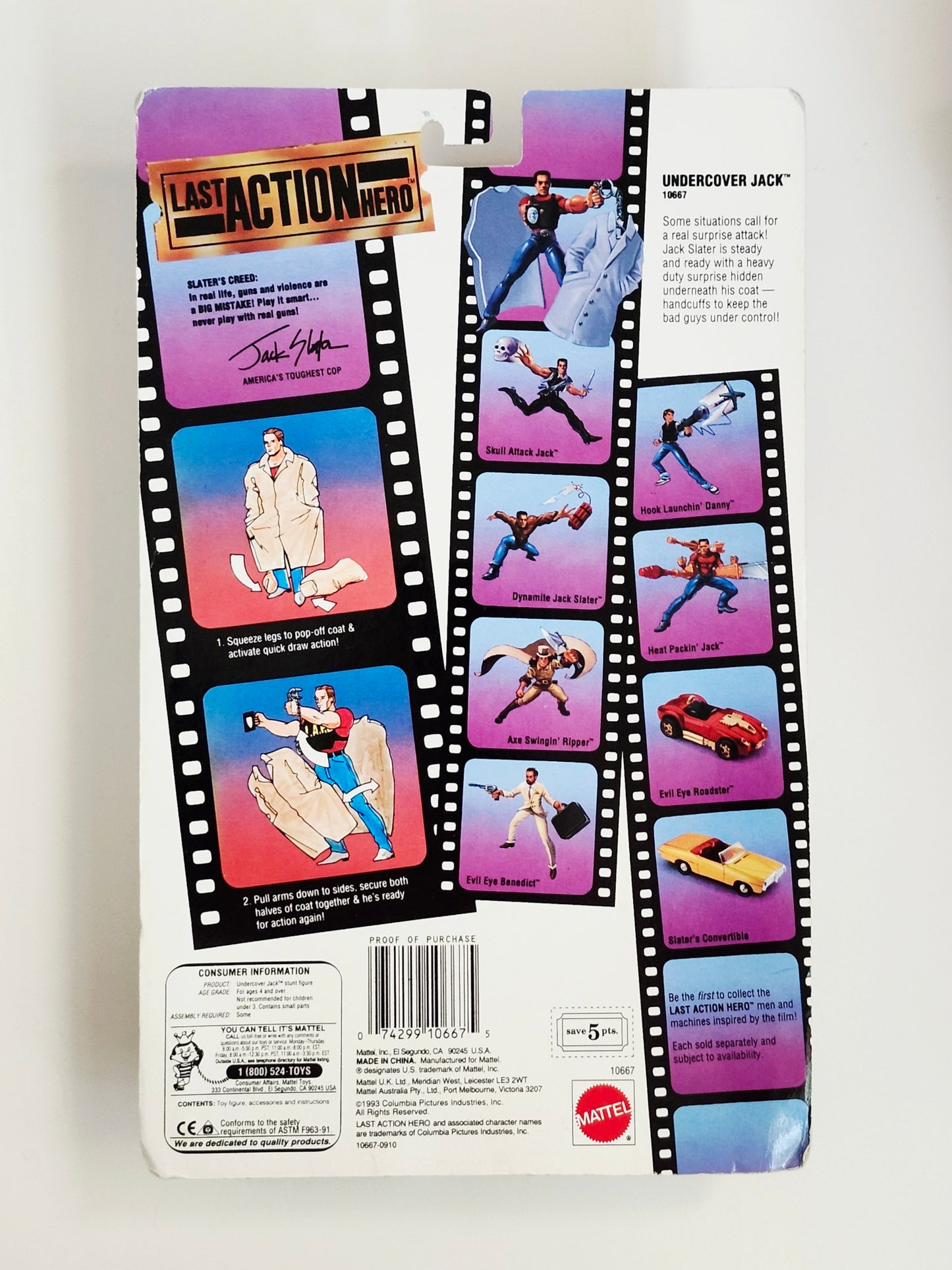 Last Action Hero Undercover Jack Stunt Action Figure, 1993