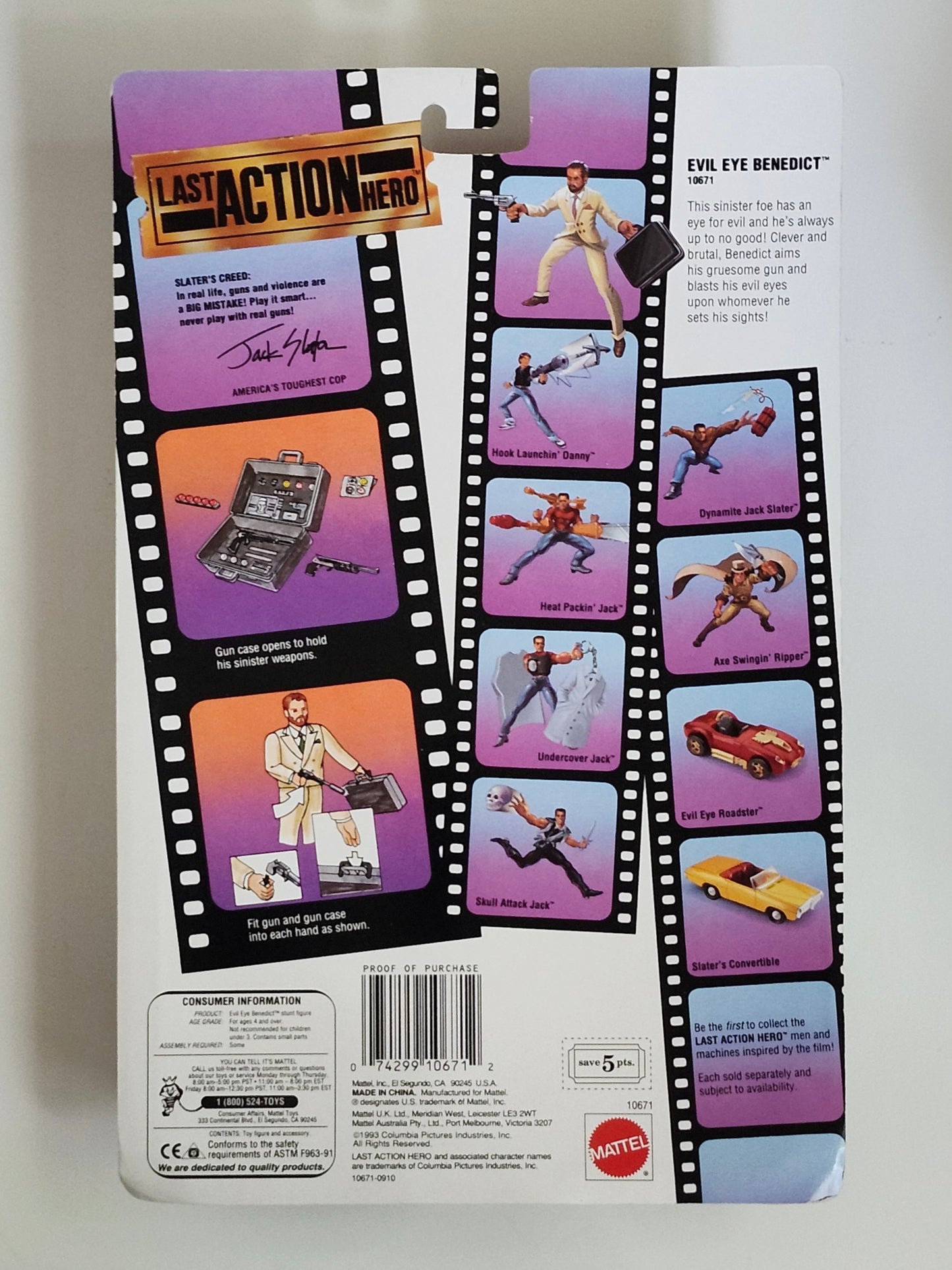 Last Action Hero Evil Eye Benedict Stunt Action Figure, 1993