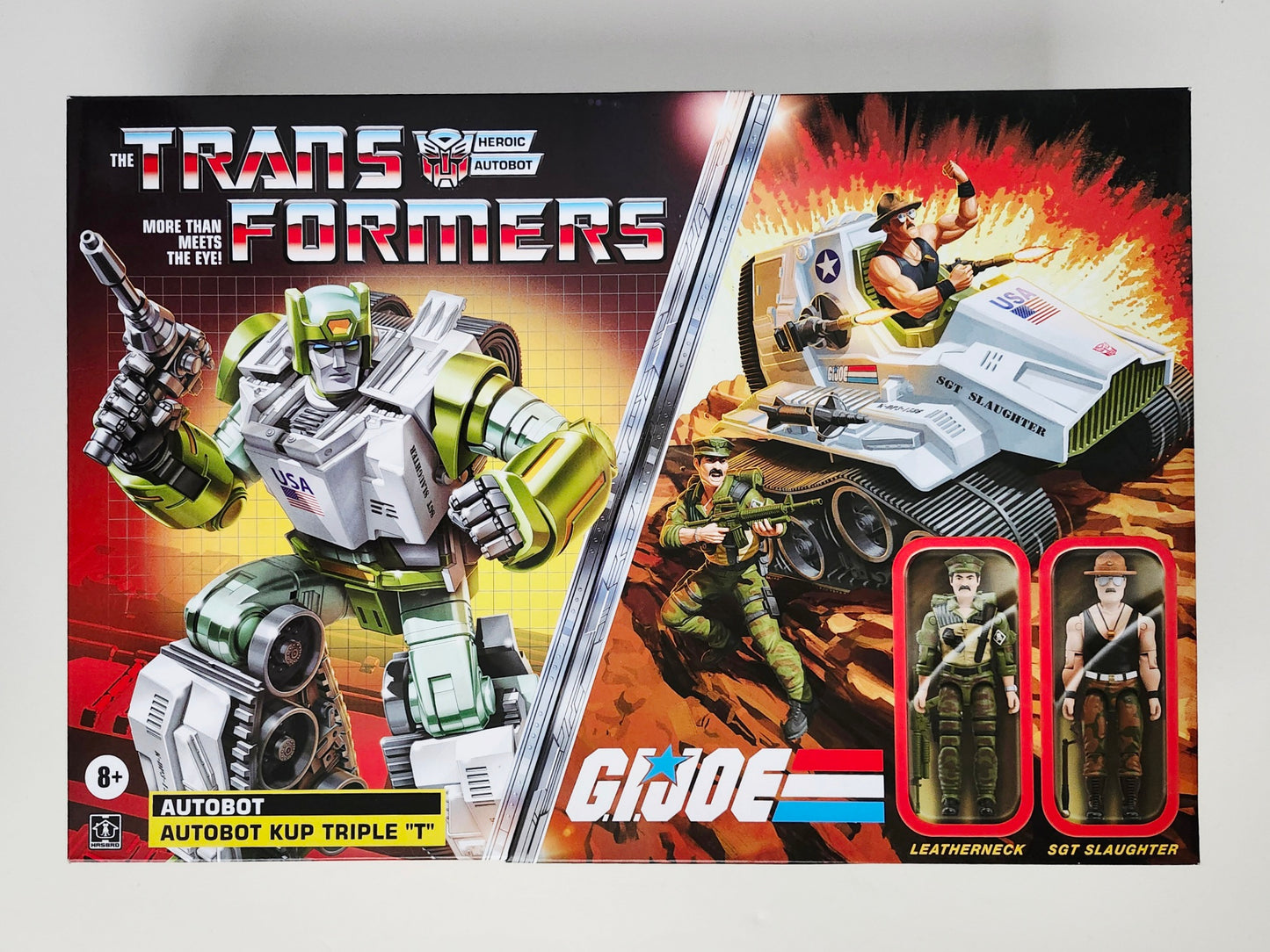 G.I. Joe x Transformers Collaborative Kup Triple T with Sgt. Slaughter and Leatherneck Action Figures