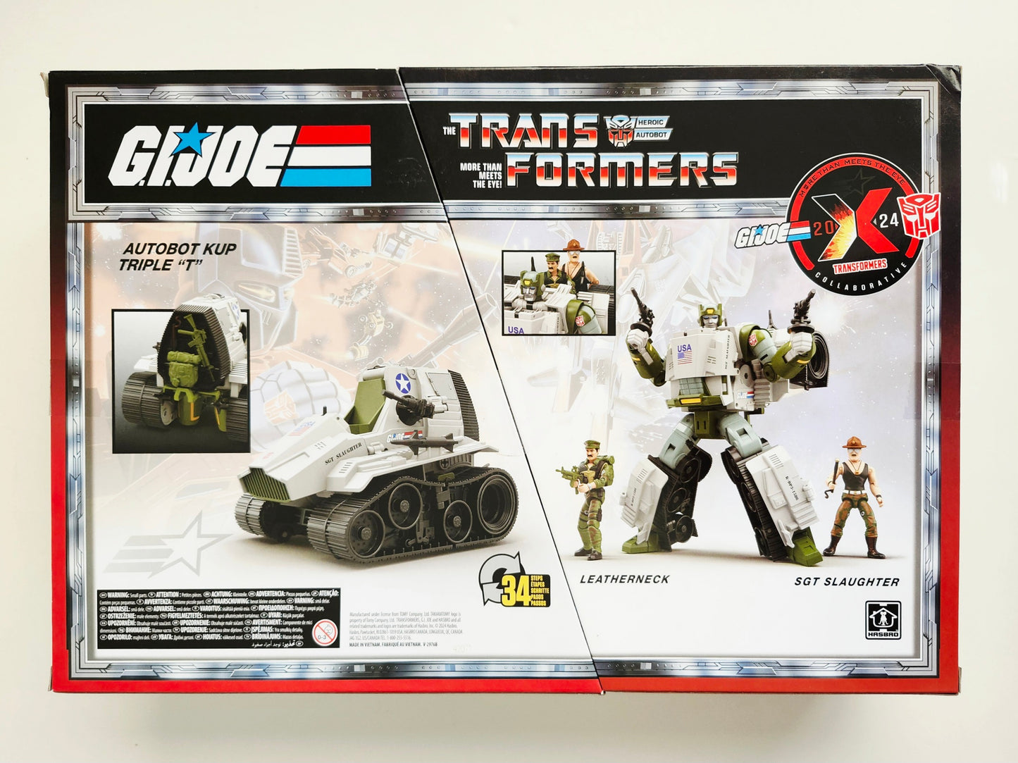 G.I. Joe x Transformers Collaborative Kup Triple T with Sgt. Slaughter and Leatherneck Action Figures