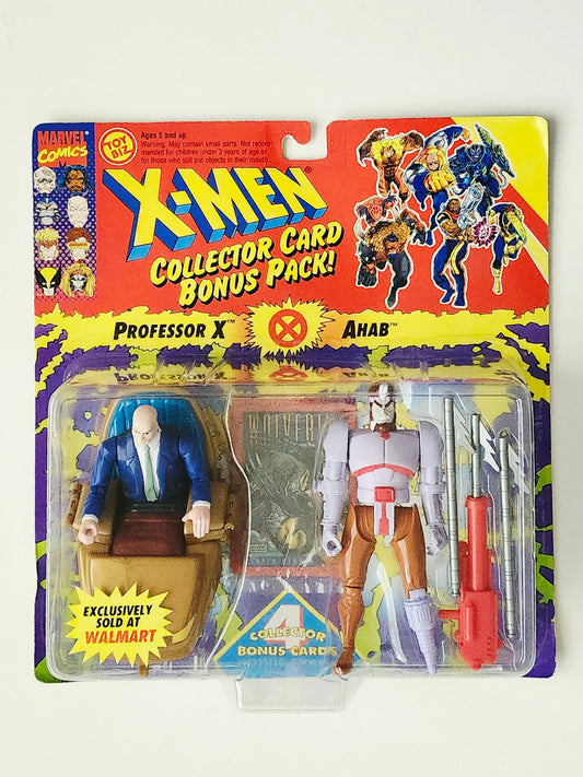 X-Men Collector Card Bonus Back Professor X & Ahab Exclusive Action Figure 2-Pack
