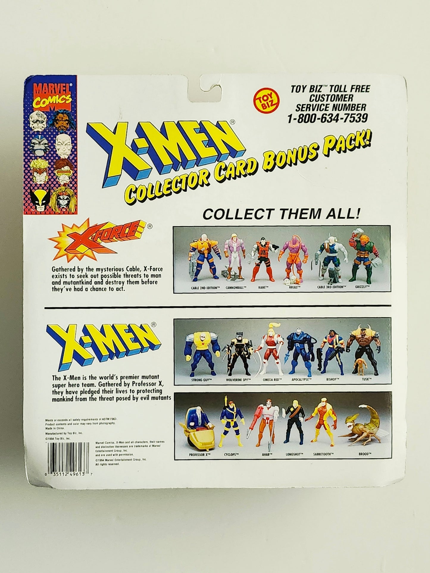 X-Men Collector Card Bonus Back Professor X & Ahab Exclusive Action Figure 2-Pack