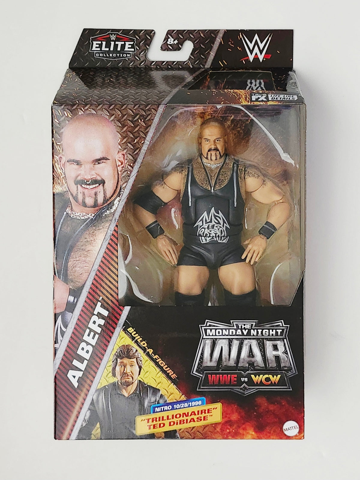 WWE Elite Monday Night War Collection Albert Action Figure and "Trillionaire" Ted DiBiasi Build-A-Figure Piece, Not Mint