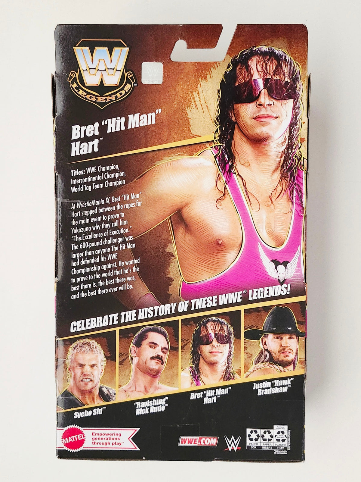 WWE Legends Elite Collection Series 25 Bret "Hit Man" Hart Exclusive Action Figure