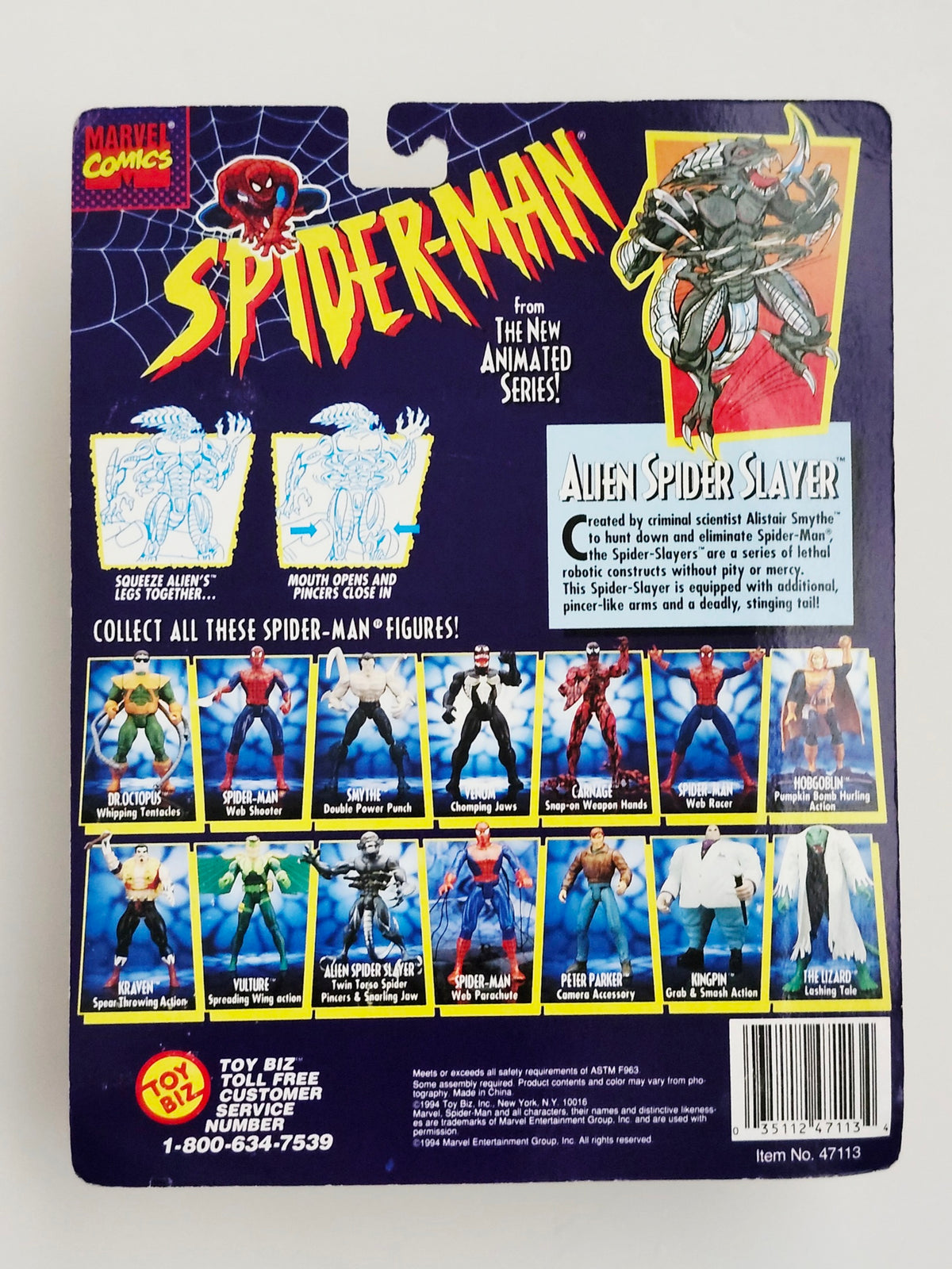 Spider-Man Alien Spider Slayer with Twin Torso Spider Pincers 5-Inch Action Figure